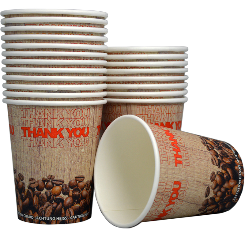 Coffee2Go Becher Thank you Braun 200 ml Kaffeebecher 50 Stk