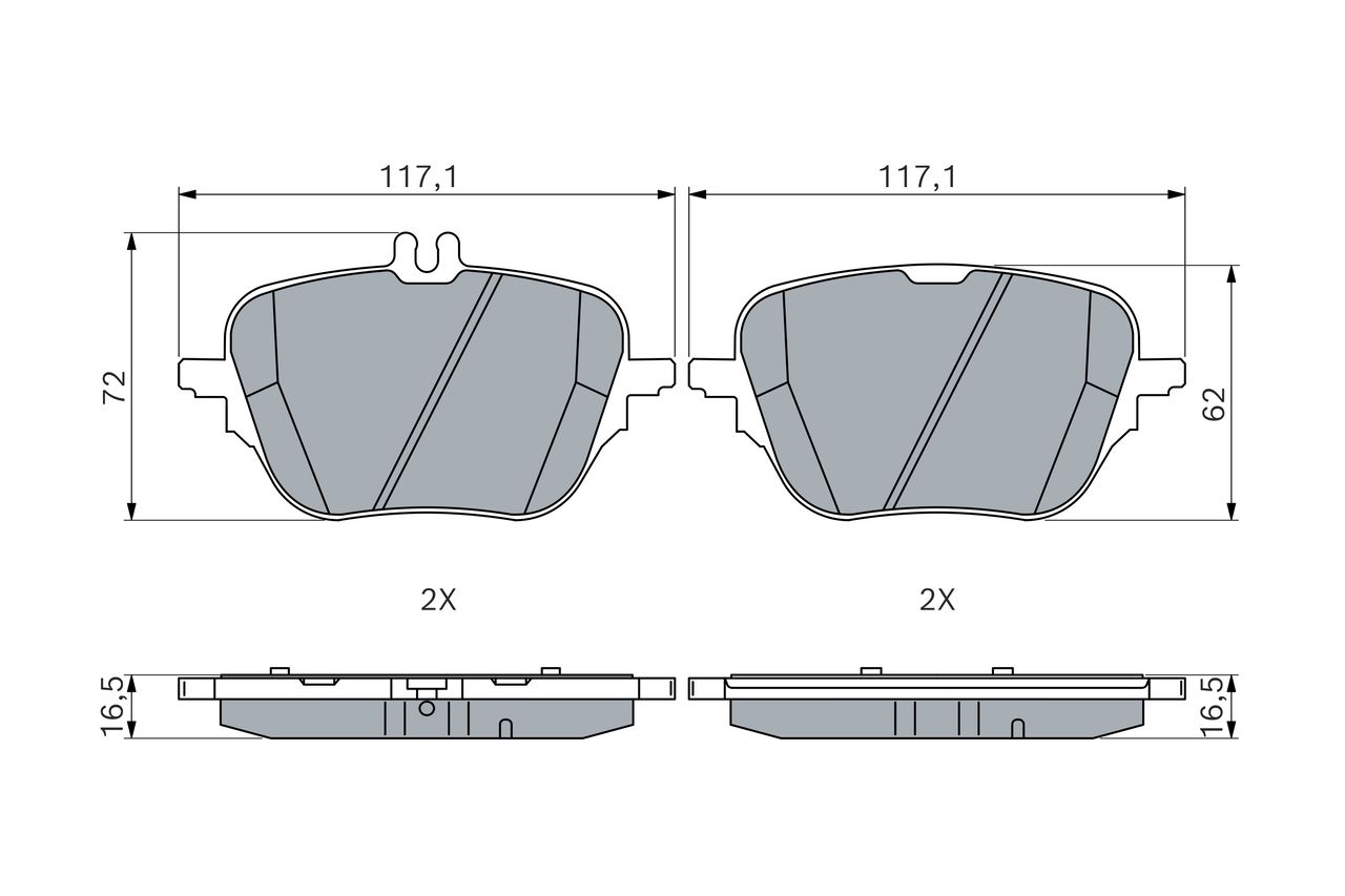 Bremsbelagsatz, Scheibenbremse