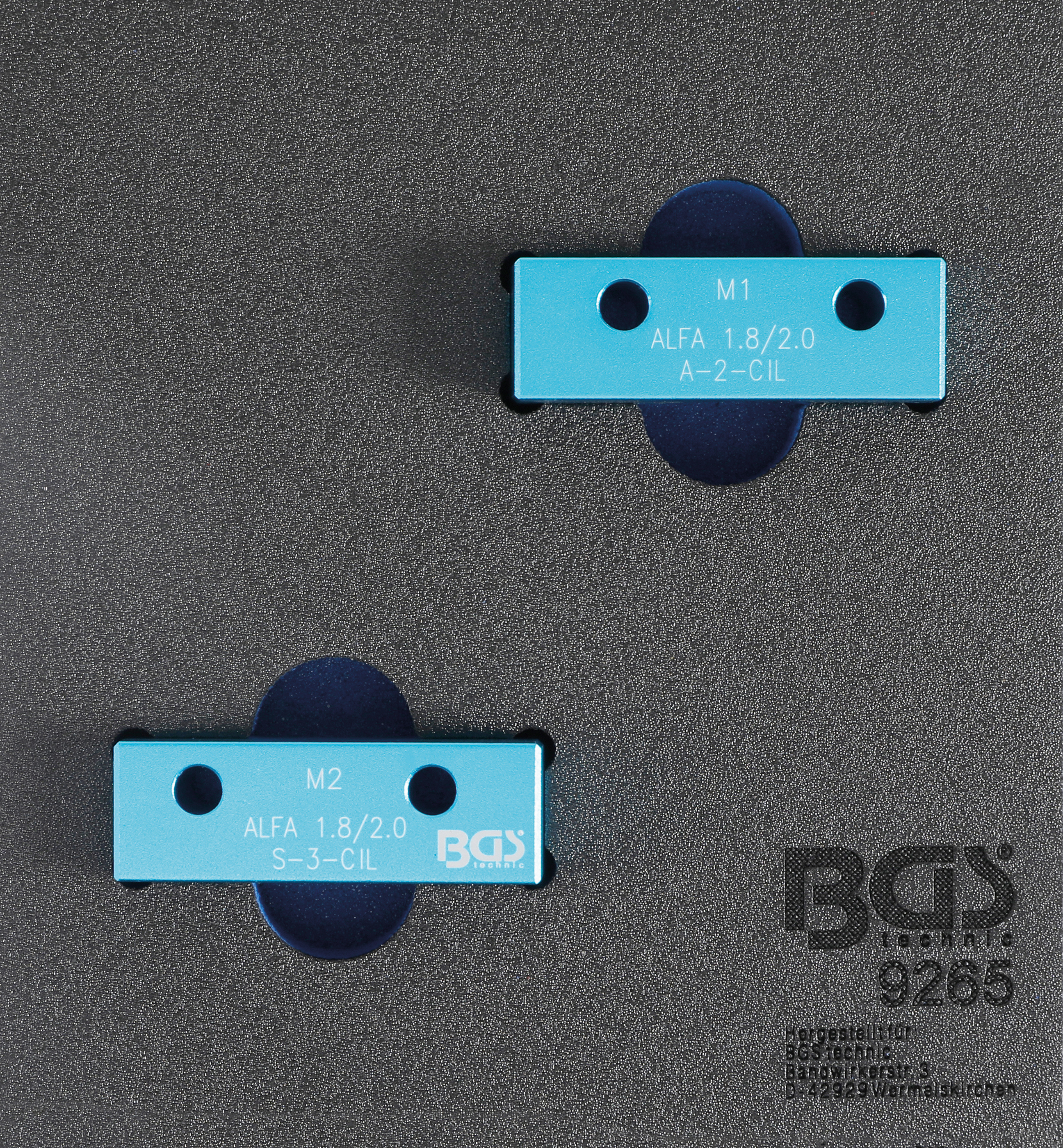 BGS Werkstattwageneinlage 1/6: Nockenwellen-Arretierwerkzeug-Satz | für Alfa Romeo 1.8l / 2.0l 16V