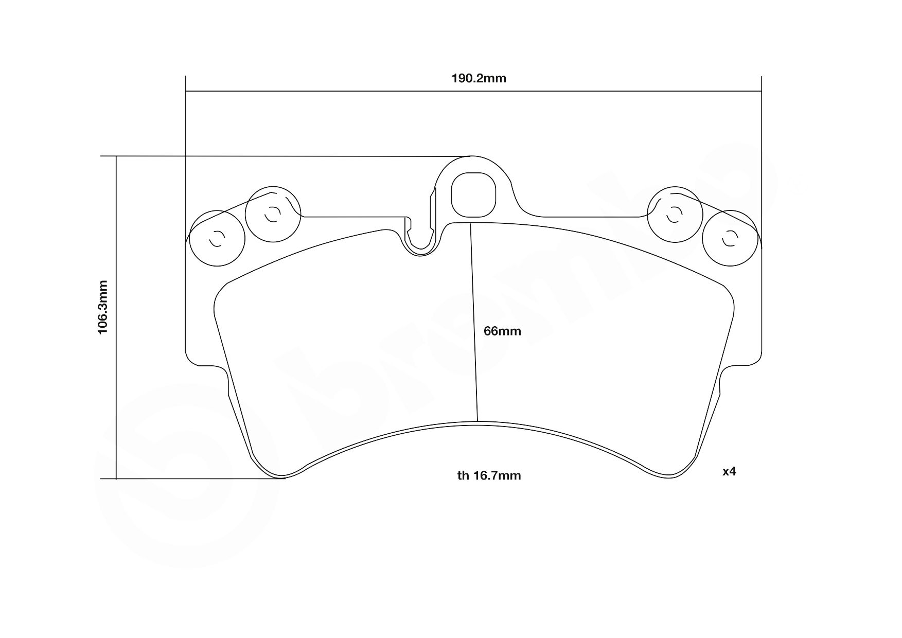 Hochleistungs-Bremsbelagsatz