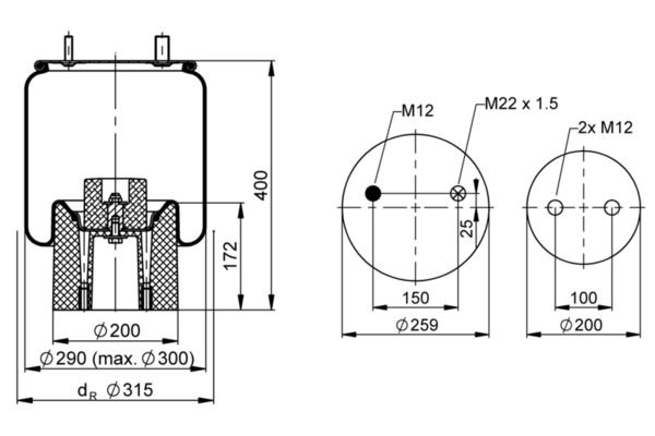 Federbalg, Luftfederung