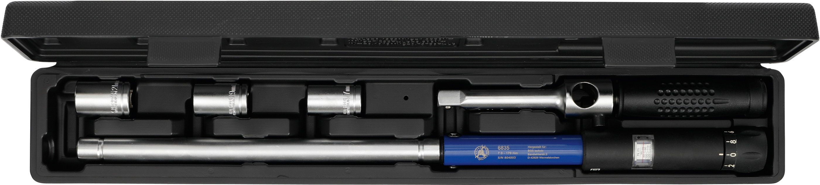 BGS Kreuz- / Drehmomentschlüssel | Abtrieb Außenvierkant 12,5 mm (1/2") | 70 - 170 Nm