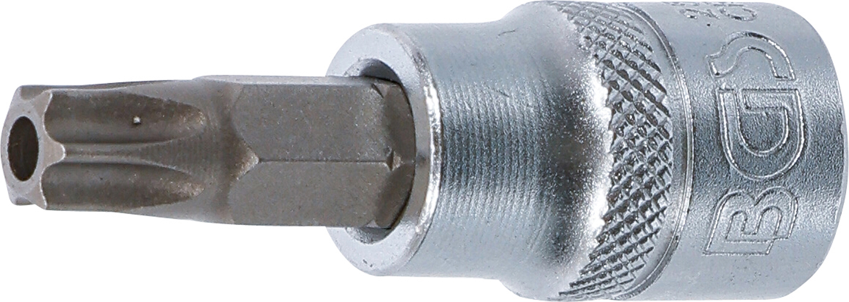 BGS Bit-Einsatz | Antrieb Innenvierkant 10 mm (3/8") | T-Profil (für Torx) mit Bohrung T45