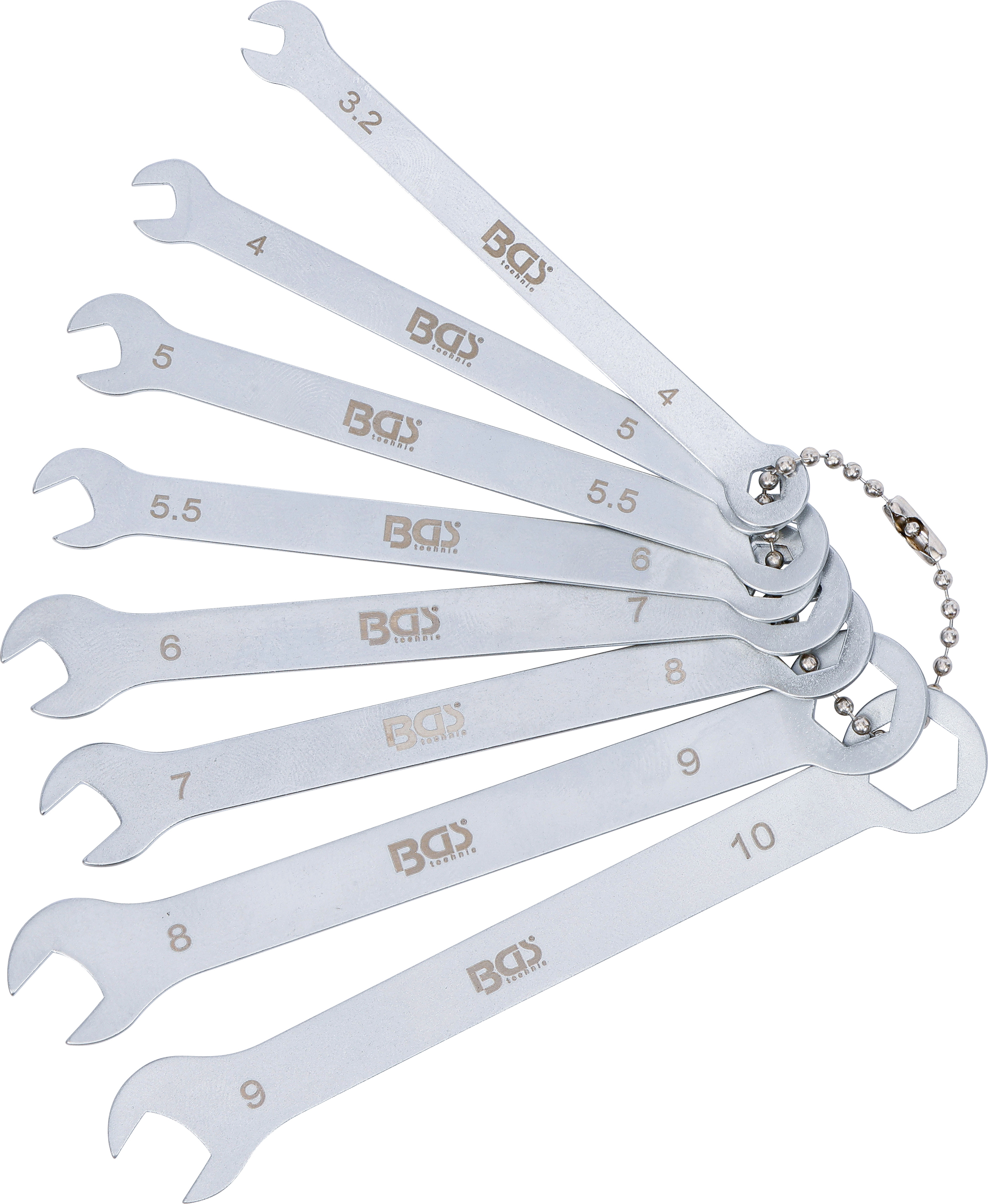 BGS Maul-Ringschlüssel-Satz | Mini-Ausführung | SW 4 - 10 mm | 8-tlg.
