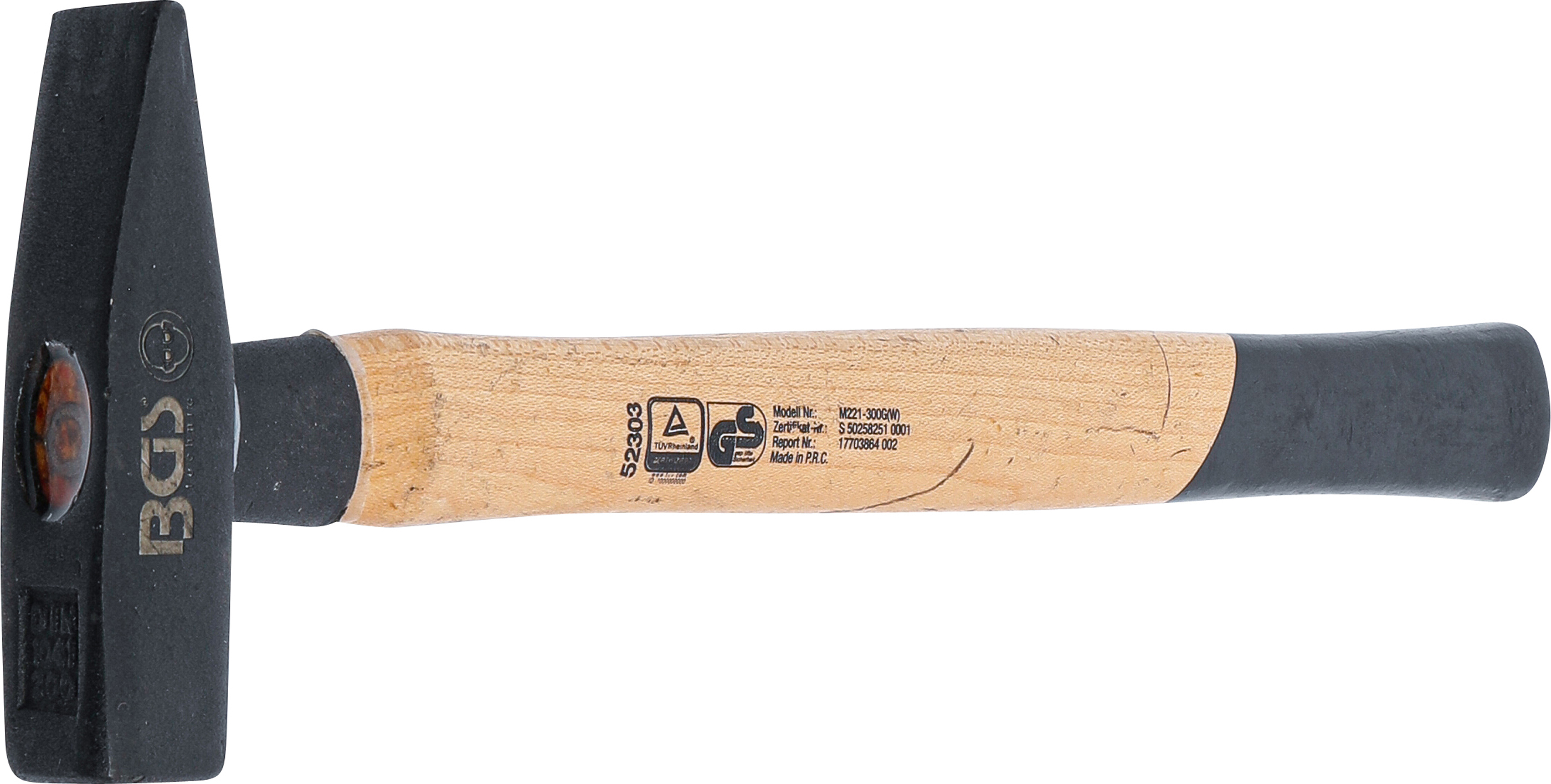 BGS Schlosserhammer | Hickory-Stiel | DIN 1041 | 300 g