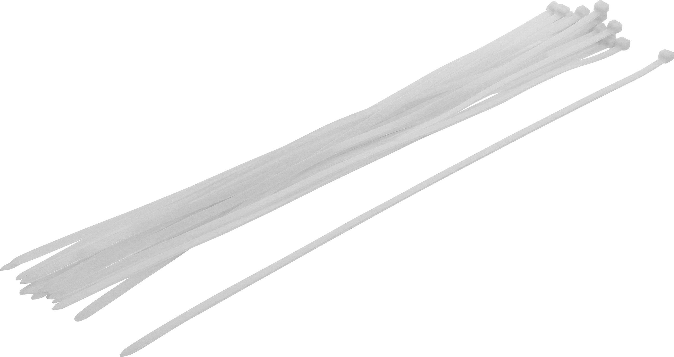 BGS Kabelbinder-Sortiment | weiß | 8,0 x 600 mm | 20-tlg.
