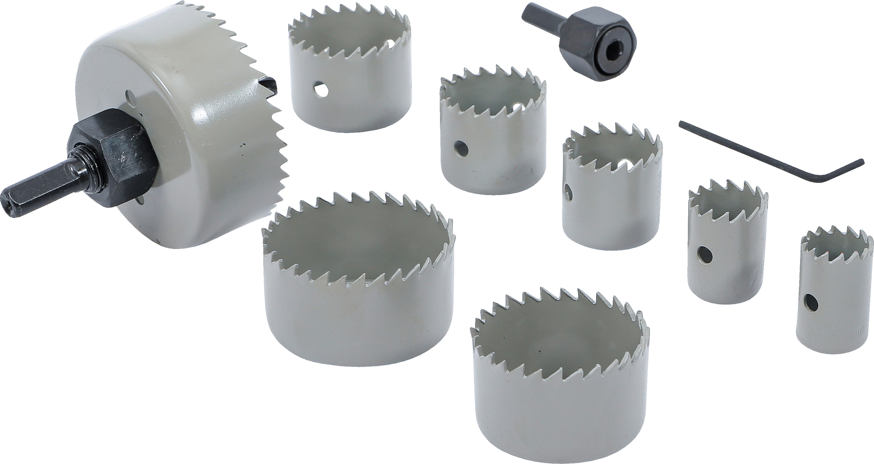 BGS Lochsägen-Satz | Ø 19 - 64 mm | Tiefe 24 mm | 11-tlg.