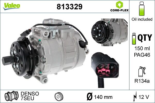 Kompressor, Klimaanlage “VALEO  , 7SEU , DENSO ”