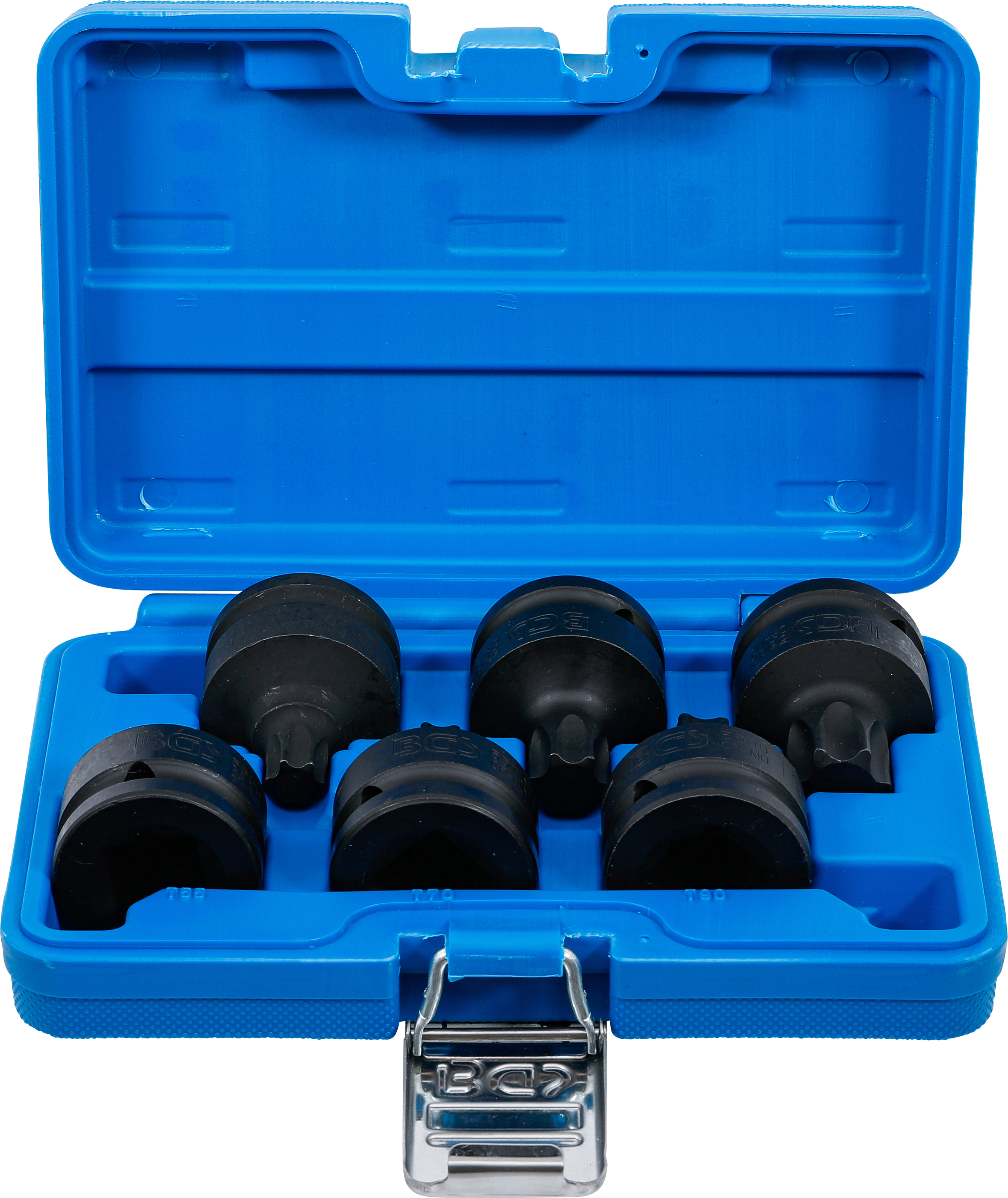 BGS Kraft-Bit-Einsatz-Satz | Antrieb Innenvierkant 20 mm (3/4") | T-Profil (für Torx) T55 - T100 | 6 tlg.