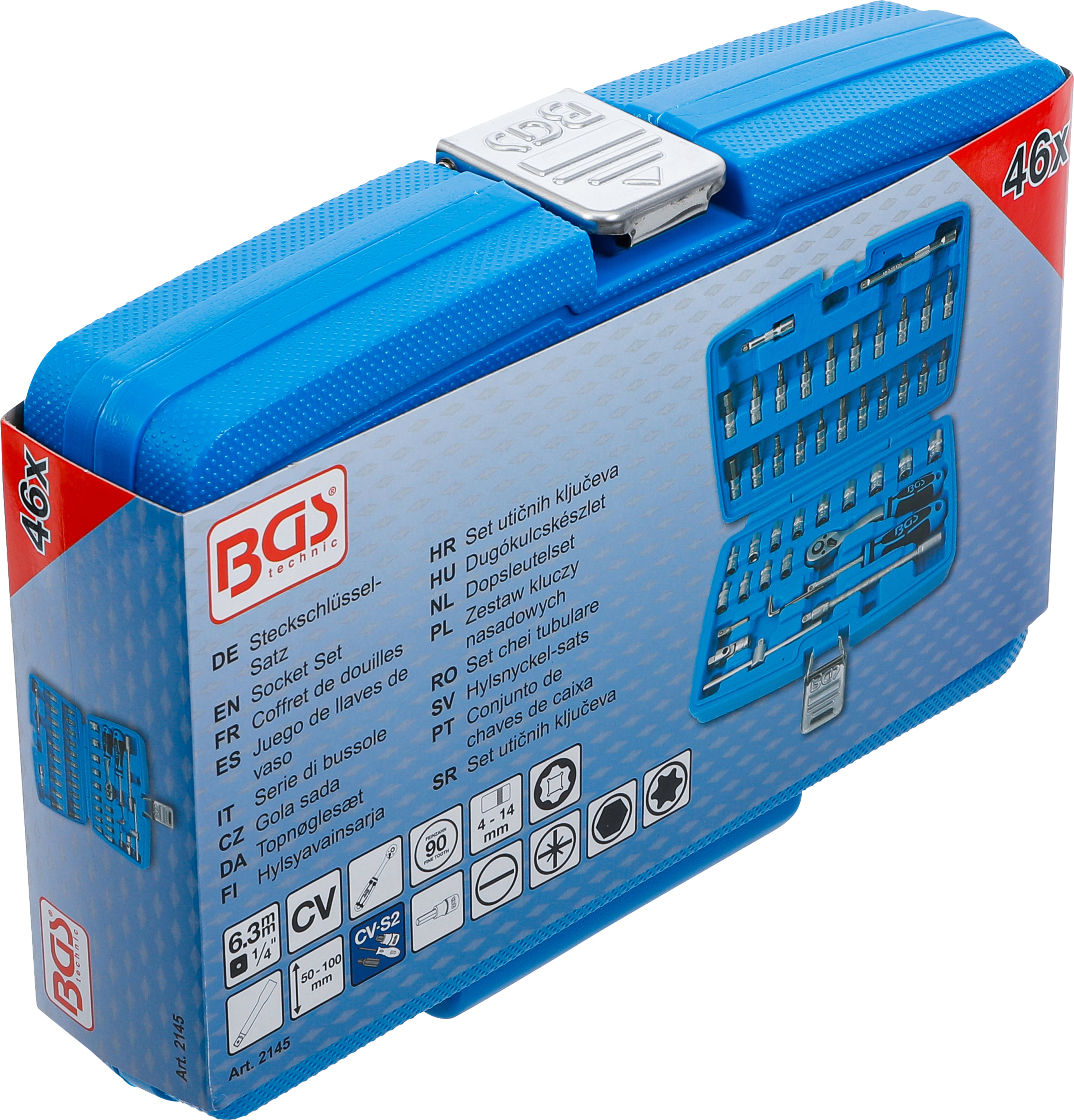 BGS Steckschlüssel-Satz | Antrieb 6,3 mm (1/4") | 46-tlg.