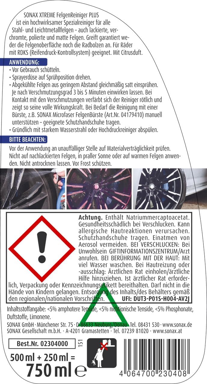 Sonax Xtreme FelgenReiniger PLUS 750 ml