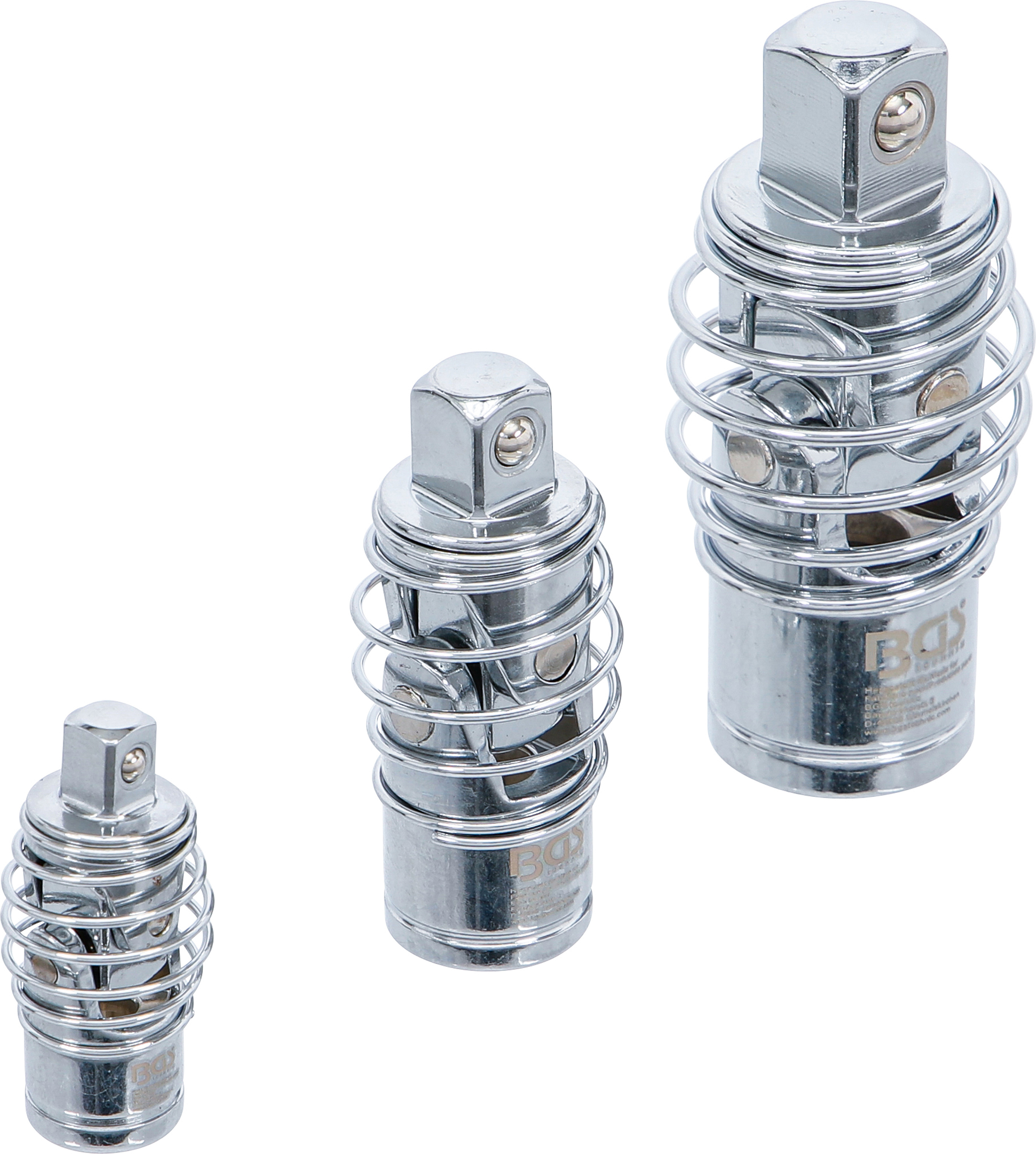 BGS Kardangelenk-Satz | mit Feder | 6,3 mm (1/4") / 10 mm (3/8") / 12,5 mm (1/2") | 3-tlg.