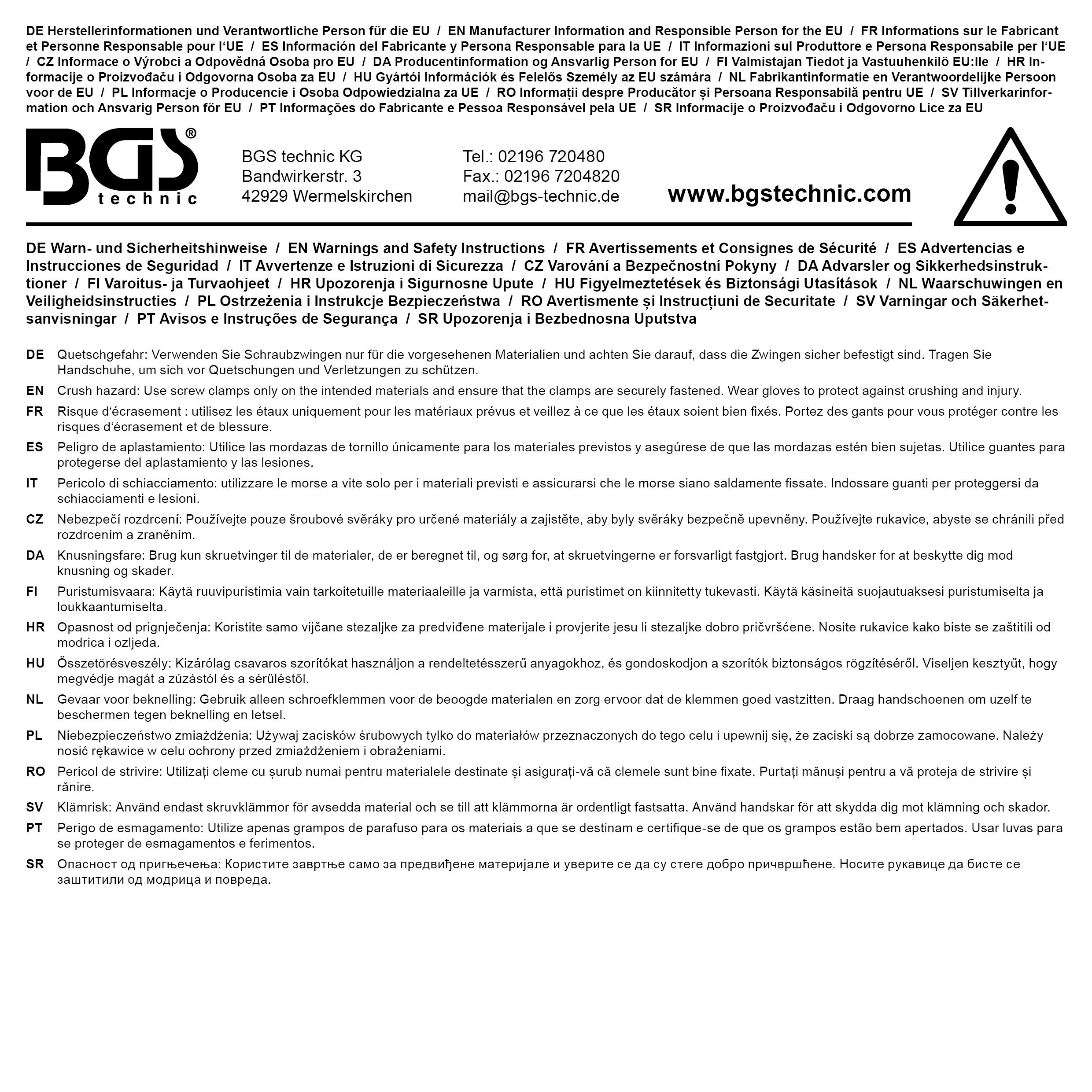 BGS Spann- und Spreizzwinge | 150 mm