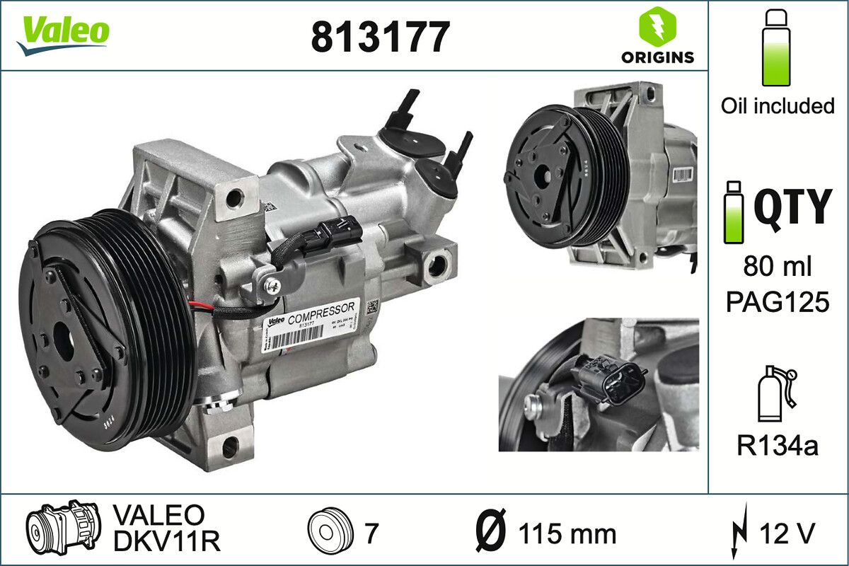 Kompressor, Klimaanlage “VALEO  , DKV11R , VALEO ”