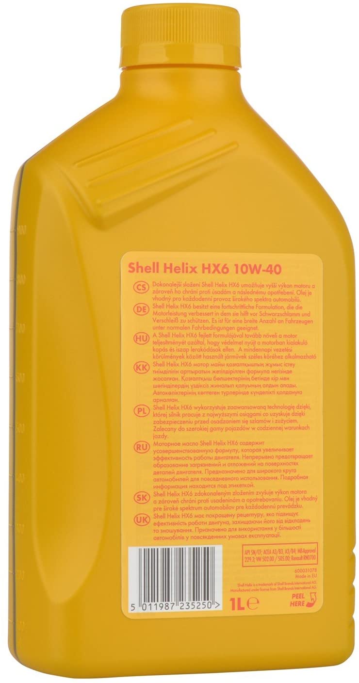 10W-40 Shell Helix HX6 Motoröl 1 Liter