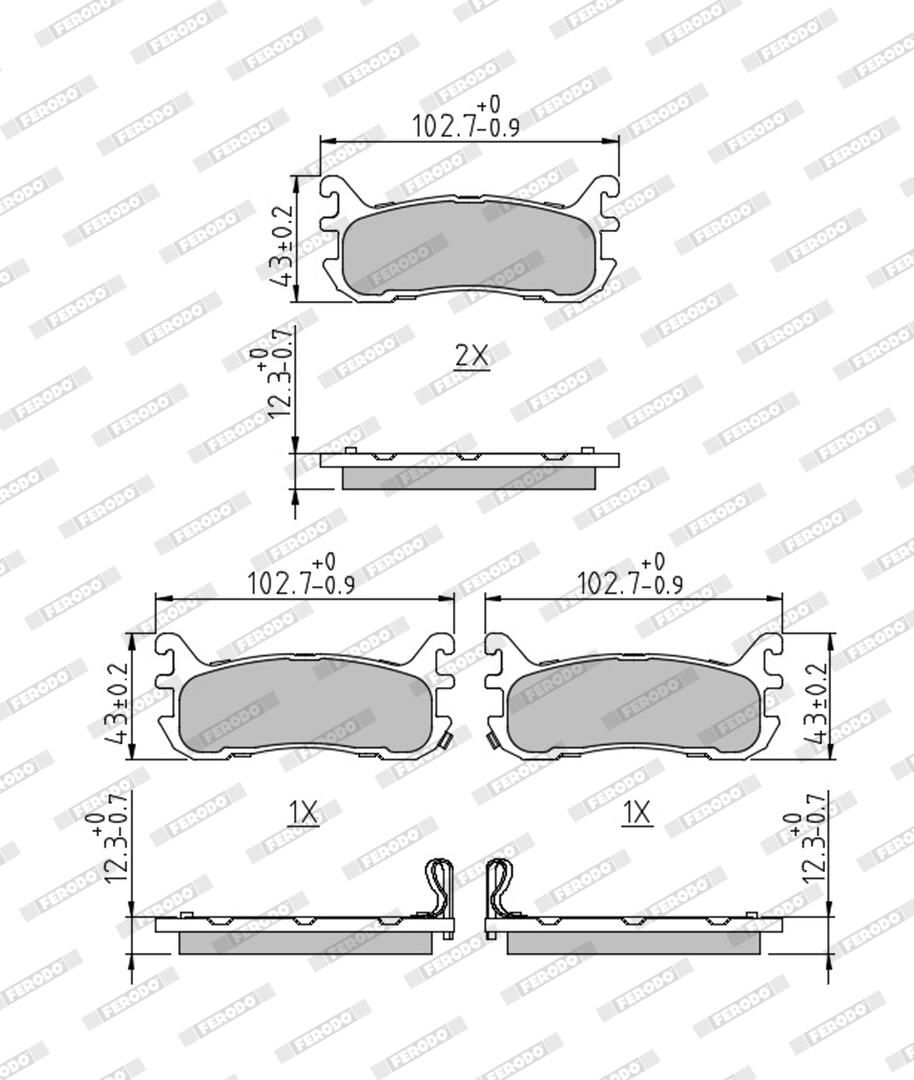 Bremsbelagsatz, Scheibenbremse
