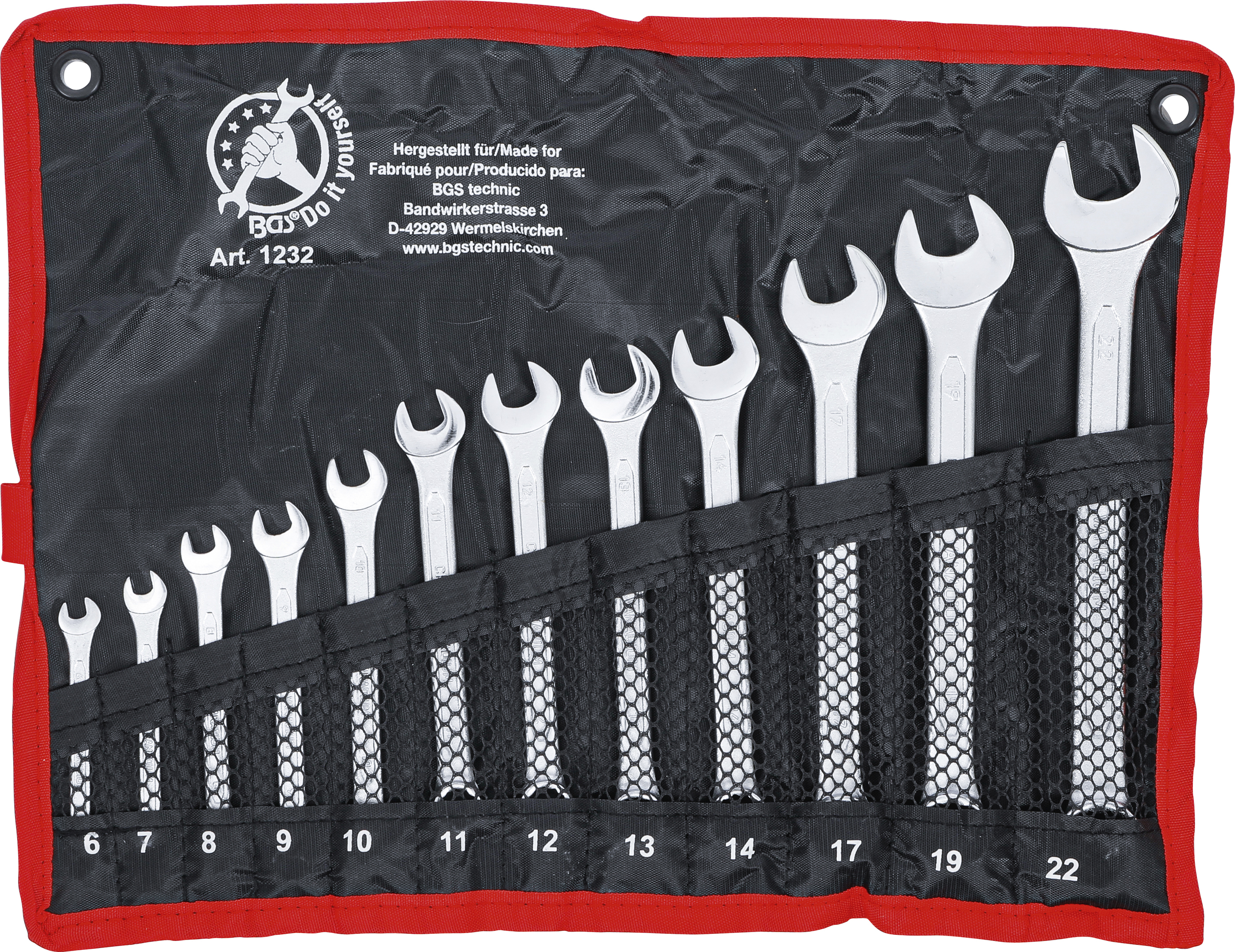 BGS Maul-Ringschlüssel-Satz | SW 6 - 22 mm | 12-tlg.