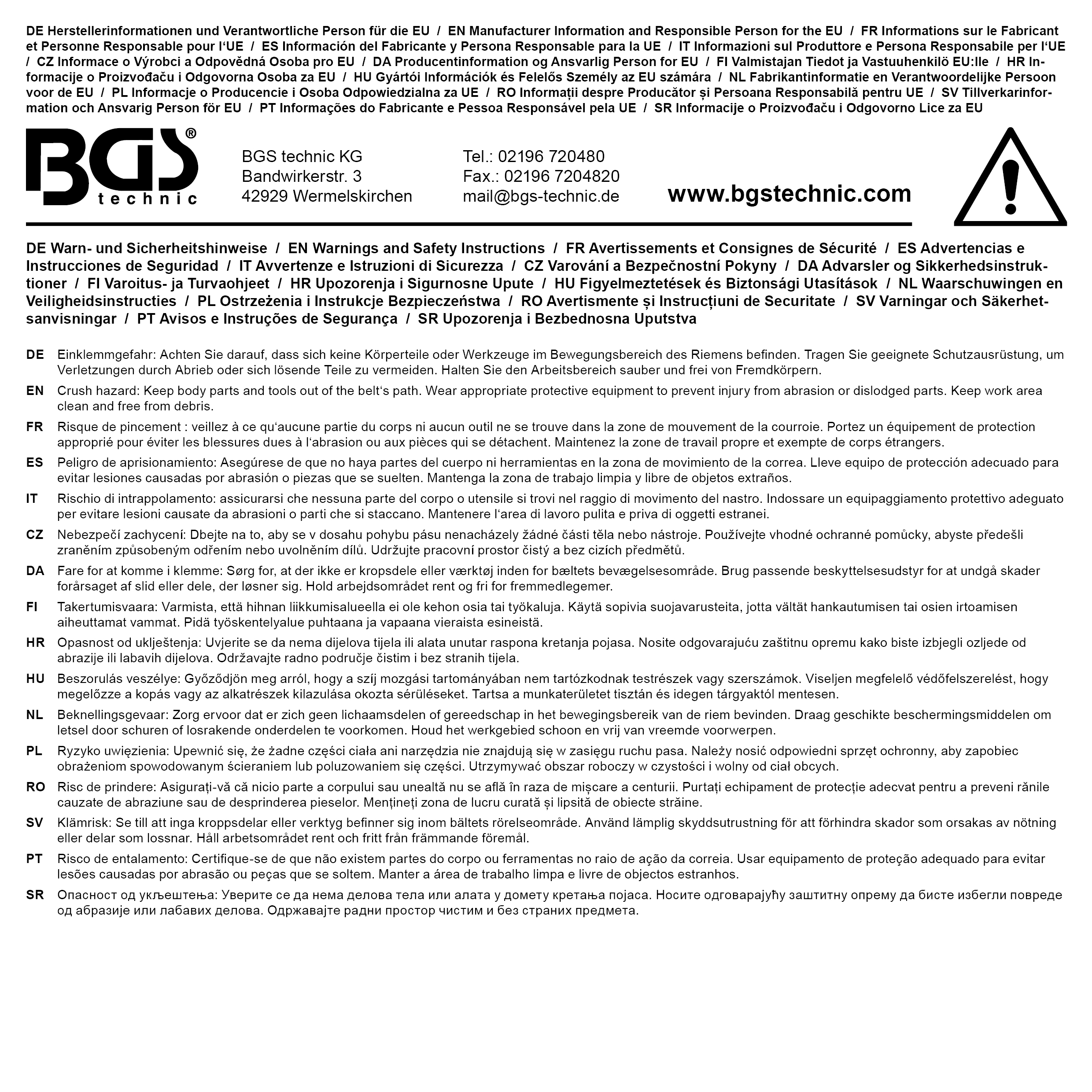 BGS Keilrippenriemen-Werkzeug-Satz | universal