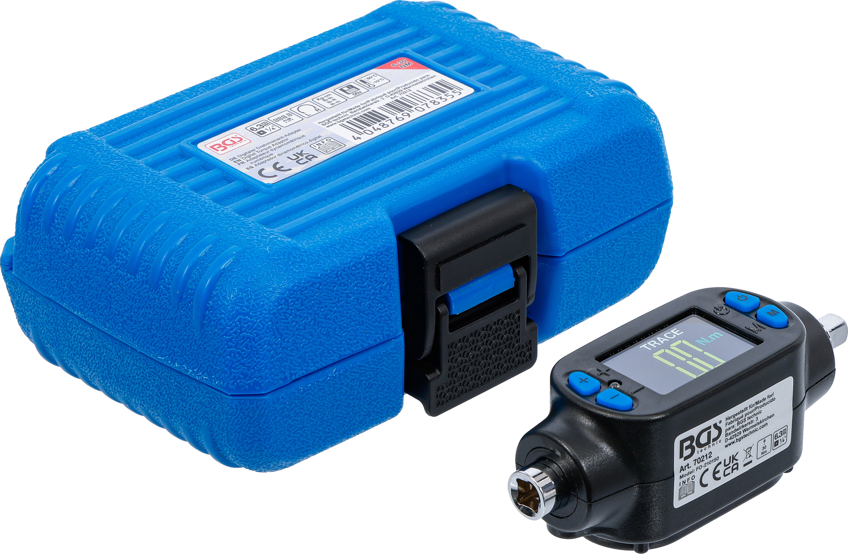 BGS Digitaler Drehmoment-Adapter | 6,3 mm (1/4") | 6 - 30 Nm