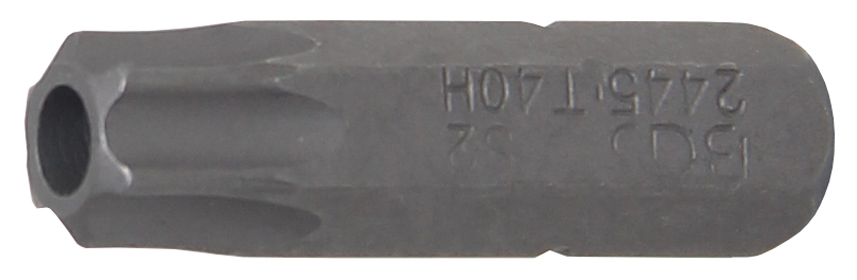BGS Bit | Länge 25 mm | Antrieb Außensechskant 6,3 mm (1/4") | T-Profil (für Torx) mit Bohrung T40