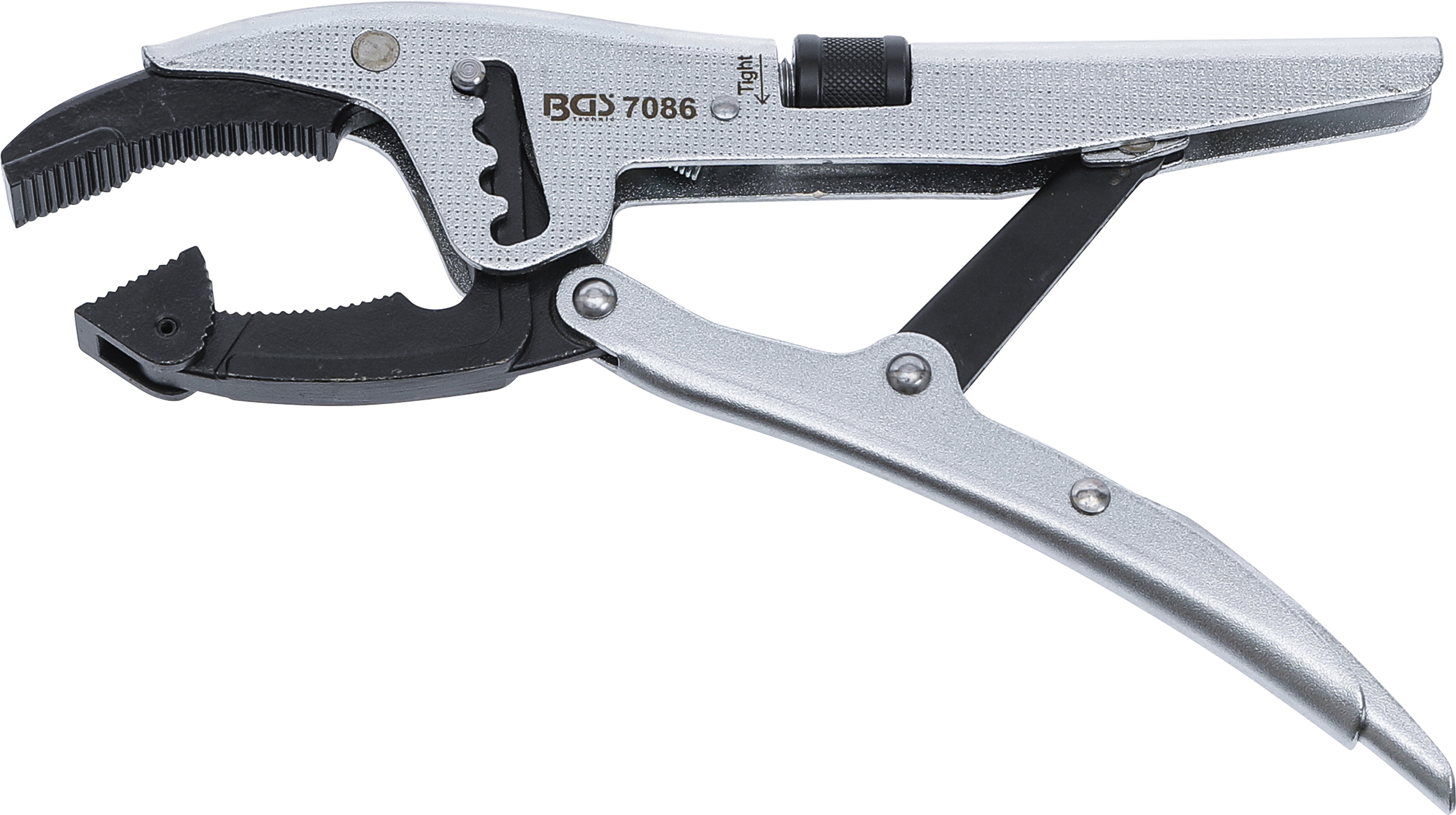 BGS Gripzange | 4-fache Schnelljustierung | schwenkbare Backenenden | französischer Typ | 250 mm