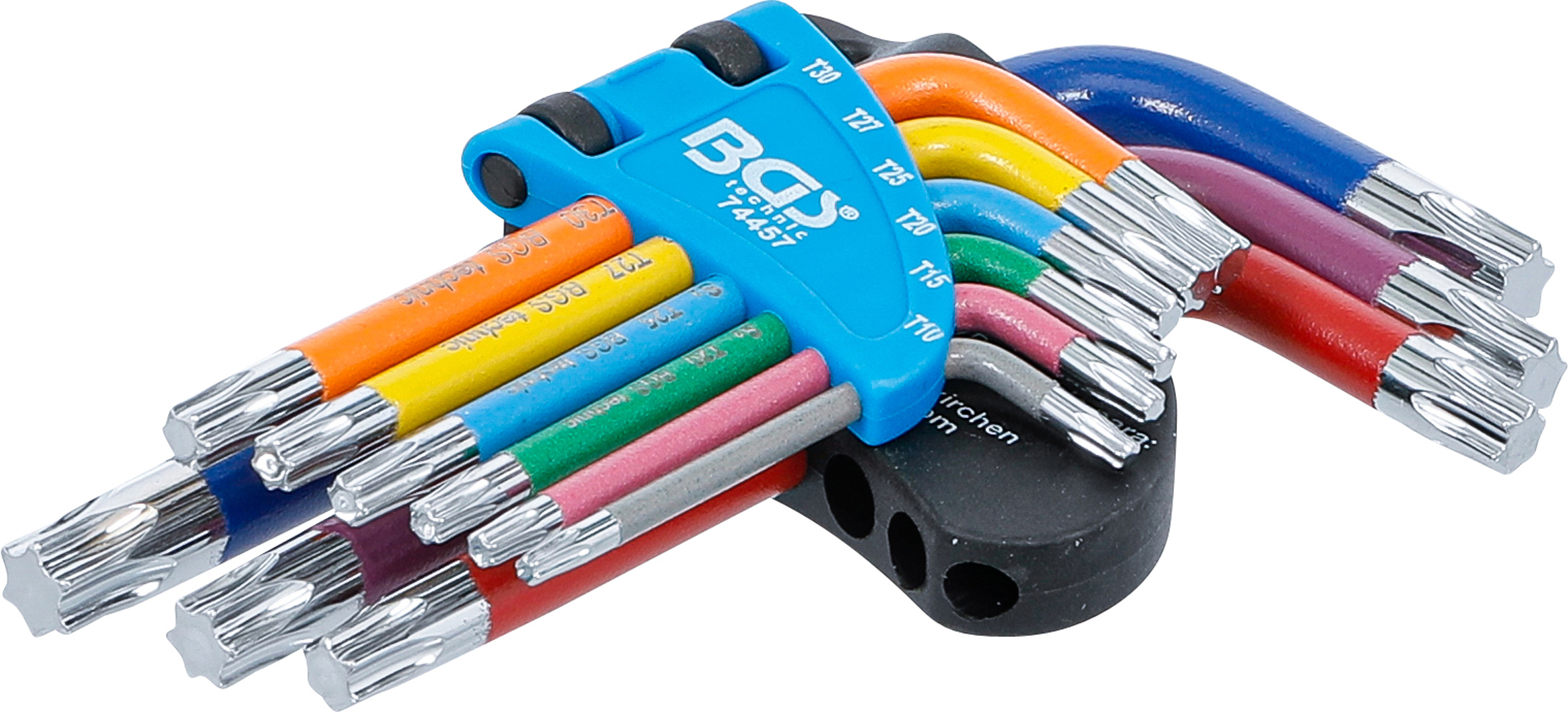 BGS Winkelschlüssel-Satz | Multicolour | kurz | T-Profil (für Torx) T10 - T50 | 9-tlg.