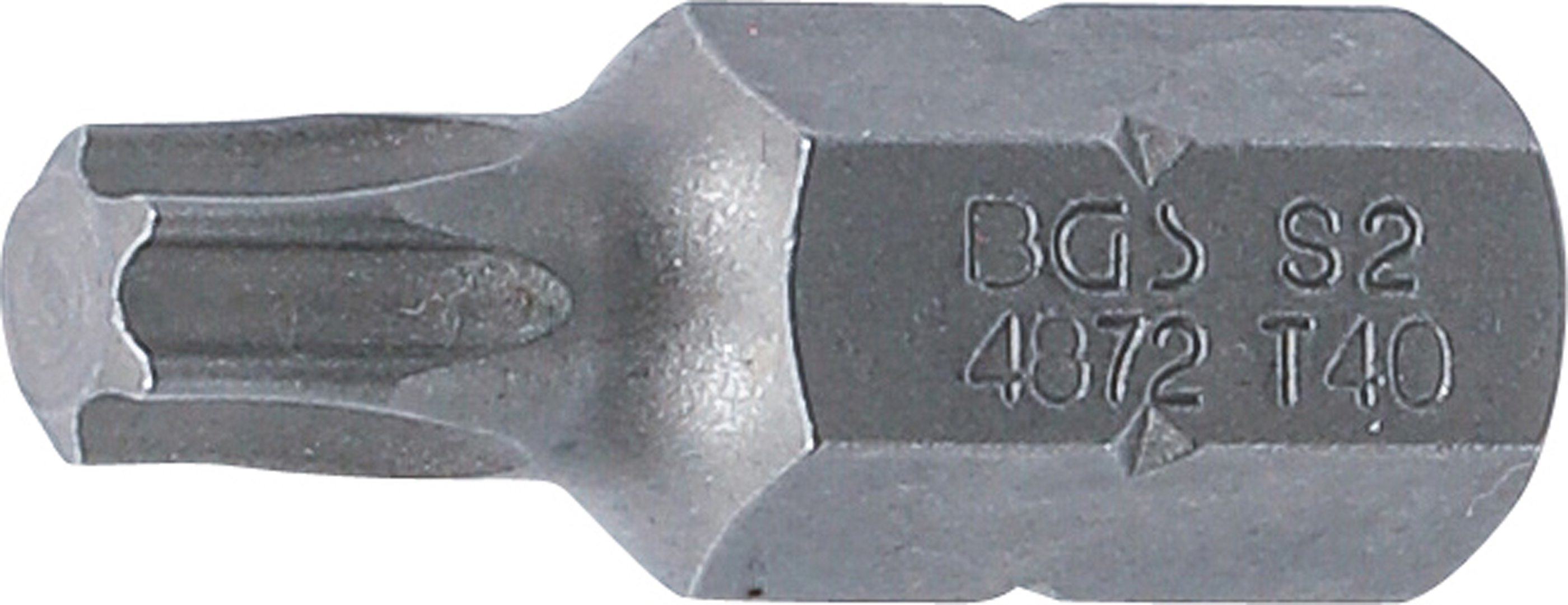 BGS Bit | Länge 30 mm | Antrieb Außensechskant 10 mm (3/8") | T-Profil (für Torx) T40