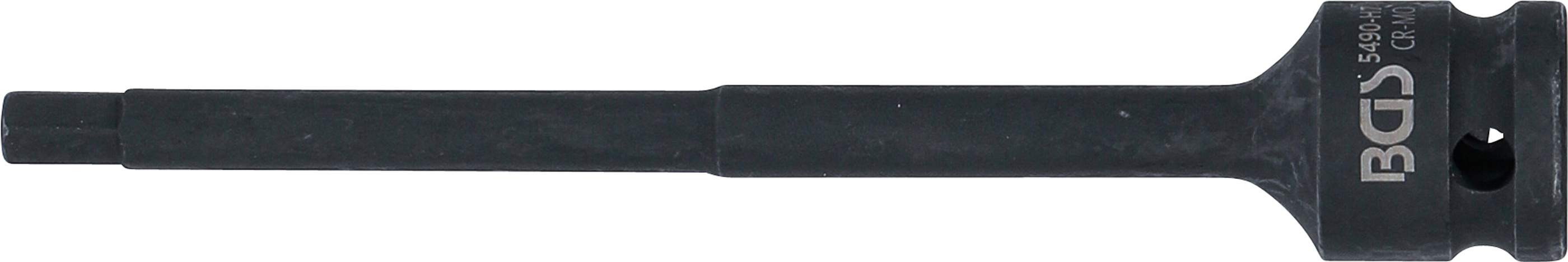 BGS Kraft-Bit-Einsatz | Länge 150 mm | Antrieb Innenvierkant 12,5 mm (1/2") | Innensechskant 7 mm