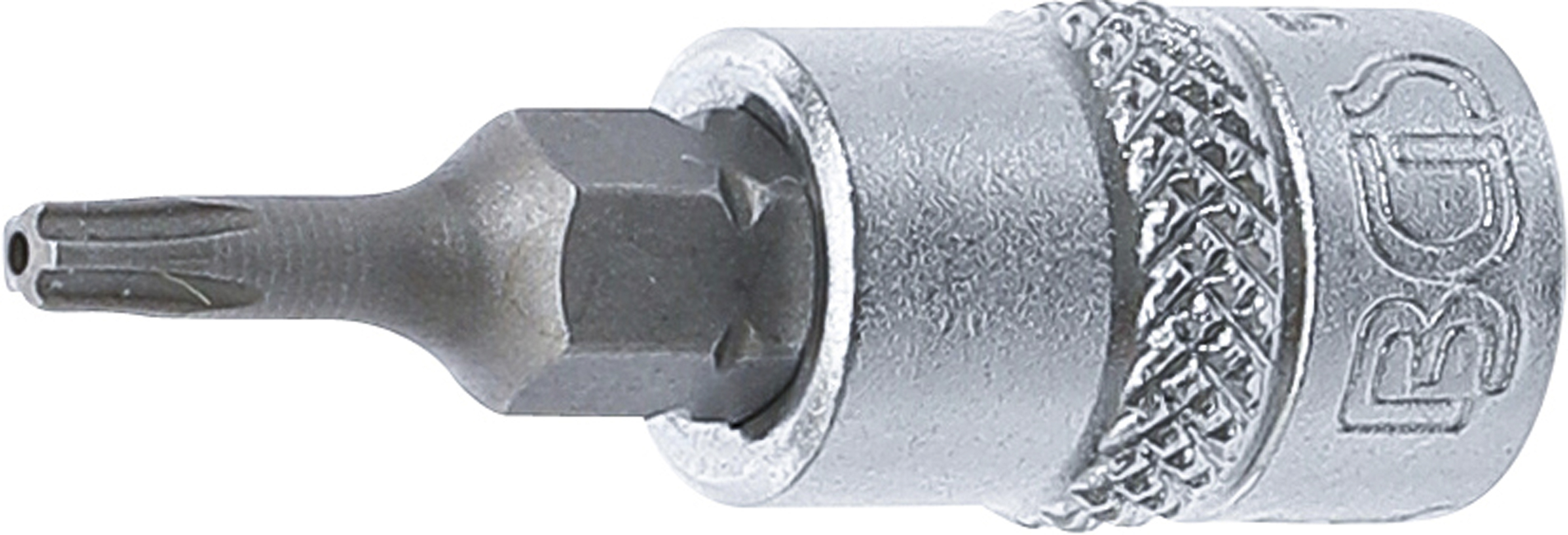BGS Bit-Einsatz | Antrieb Innenvierkant 6,3 mm (1/4") | TS-Profil (für Torx Plus) mit Bohrung TS10