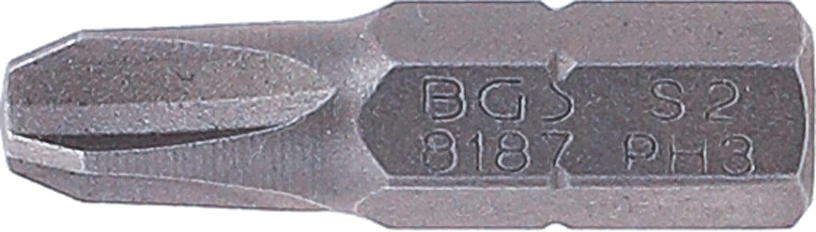 BGS Bit | Länge 25 mm | Antrieb Außensechskant 6,3 mm (1/4") | Kreuzschlitz PH3