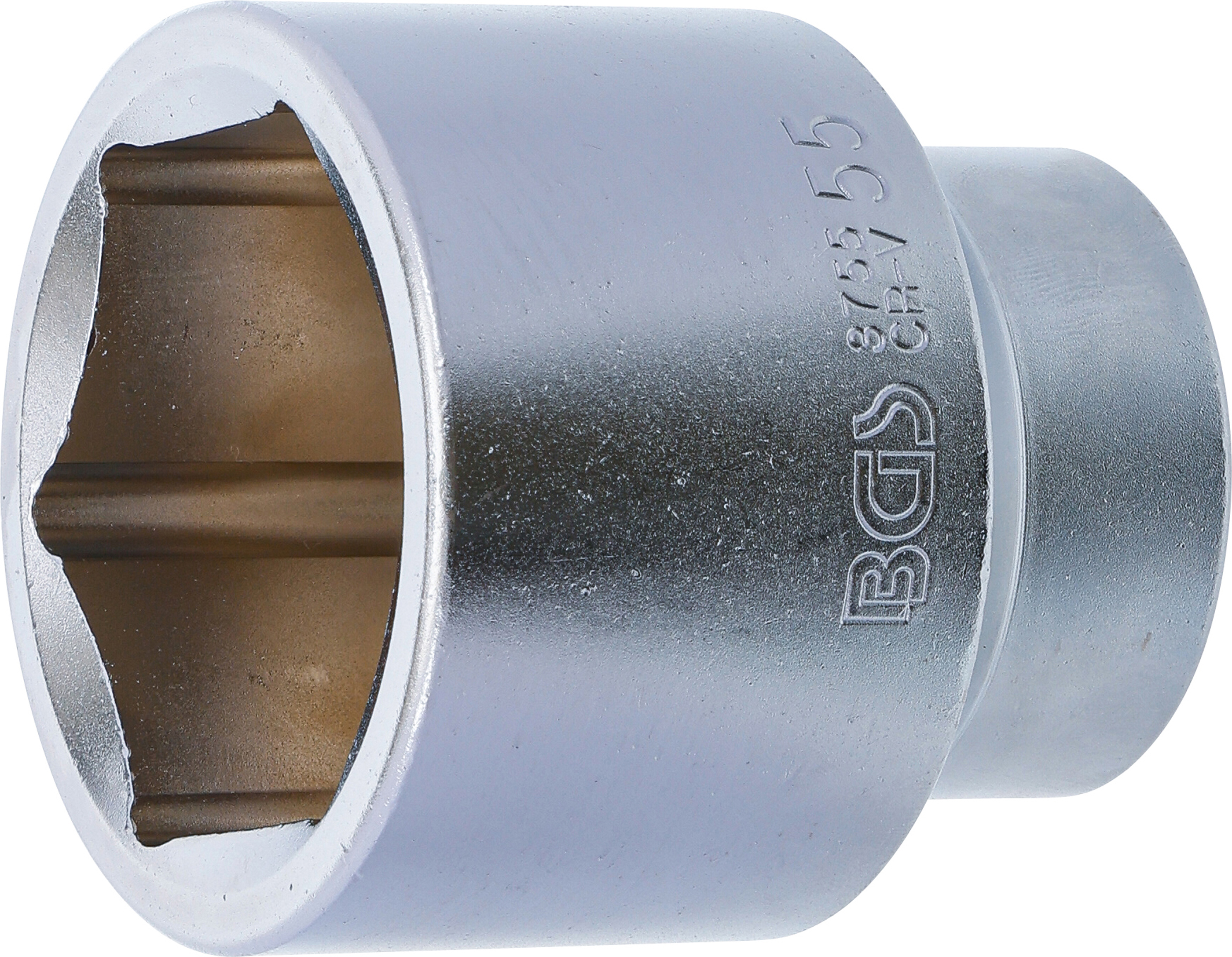 BGS Steckschlüssel-Einsatz Sechskant | Antrieb Innenvierkant 25 mm (1") | SW 55 mm