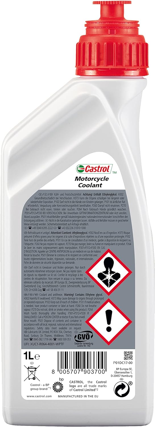 Castrol Motorcycle Coolant Motorrad Kühlerfrostschutz 1 Liter