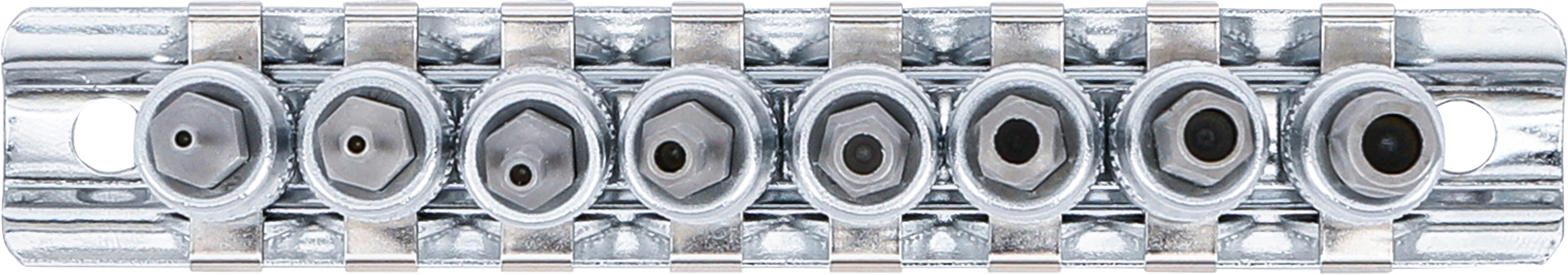 BGS Bit-Einsatz-Satz | Antrieb Innenvierkant 6,3 mm (1/4") | Innensechskant mit Bohrung 2 - 7 mm | 8-tlg.