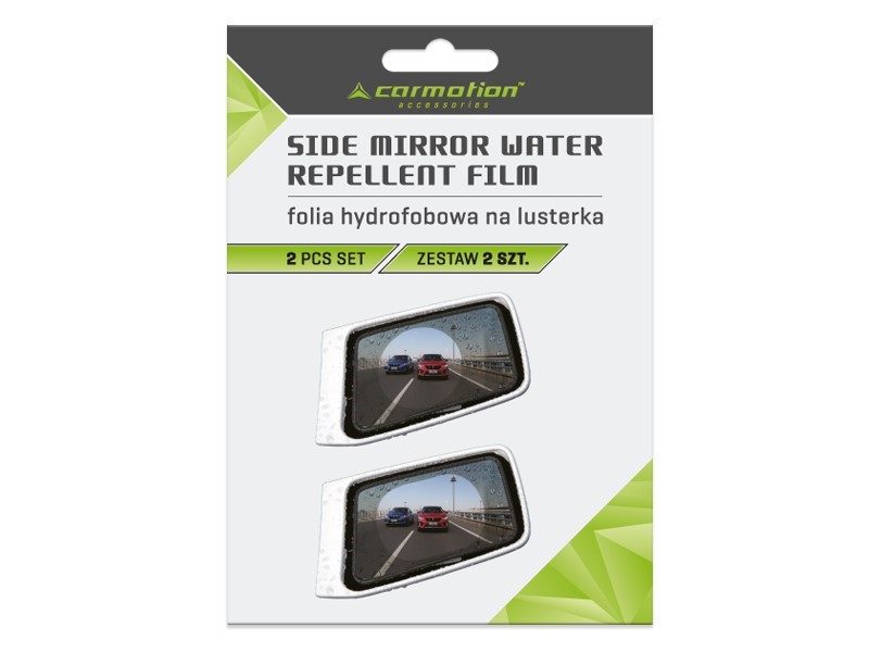 Carmotion Hydrophobfolie für Seitenspiegel Oval 100x150 mm 2er Pack