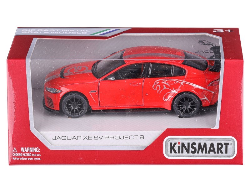Kinsmart Jaguar XE SV Project 8 Rot Modell 1:38