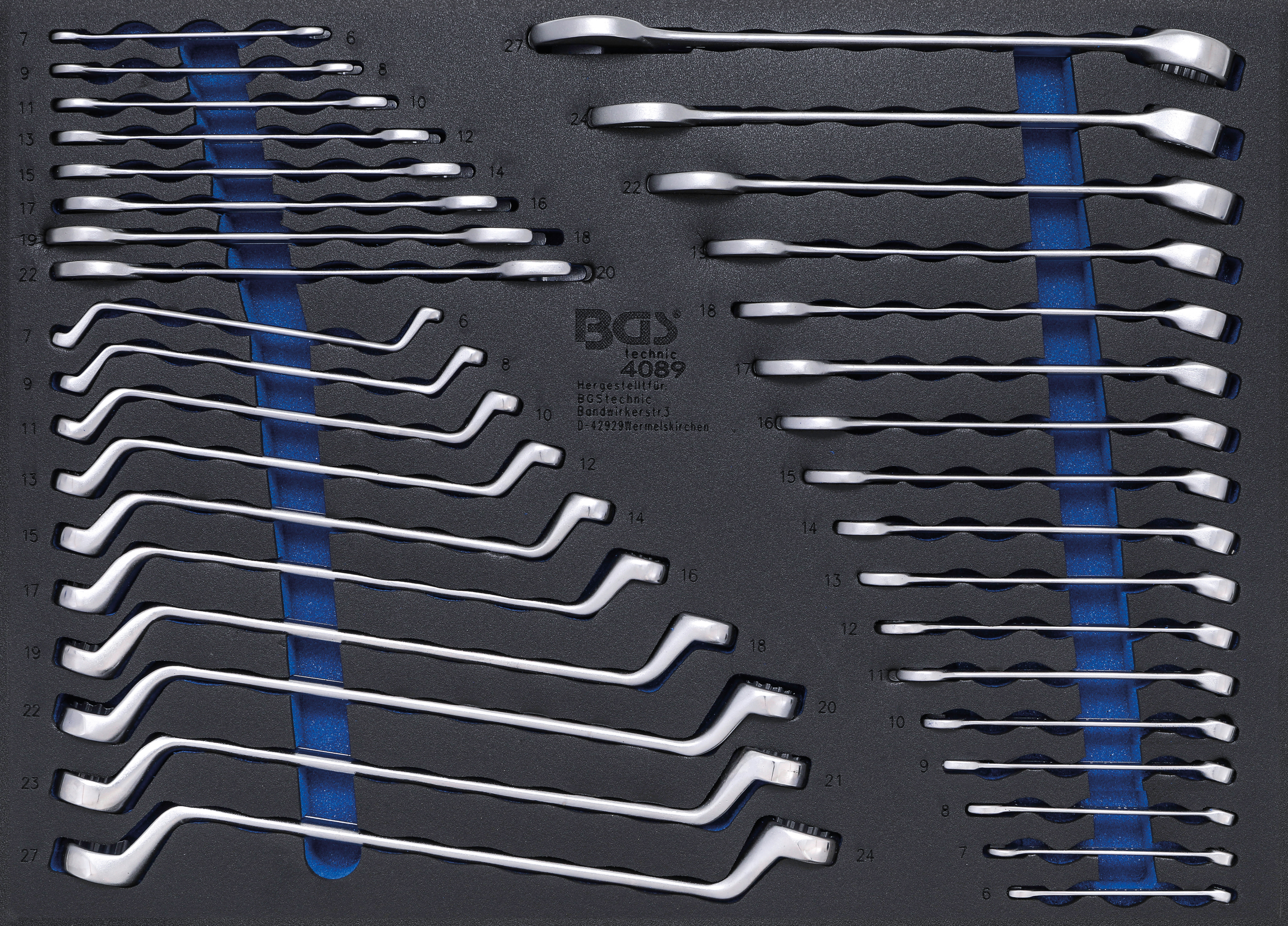 BGS Werkstattwageneinlage 3/3: Maulschlüssel / Ringschlüssel | 35-tlg.