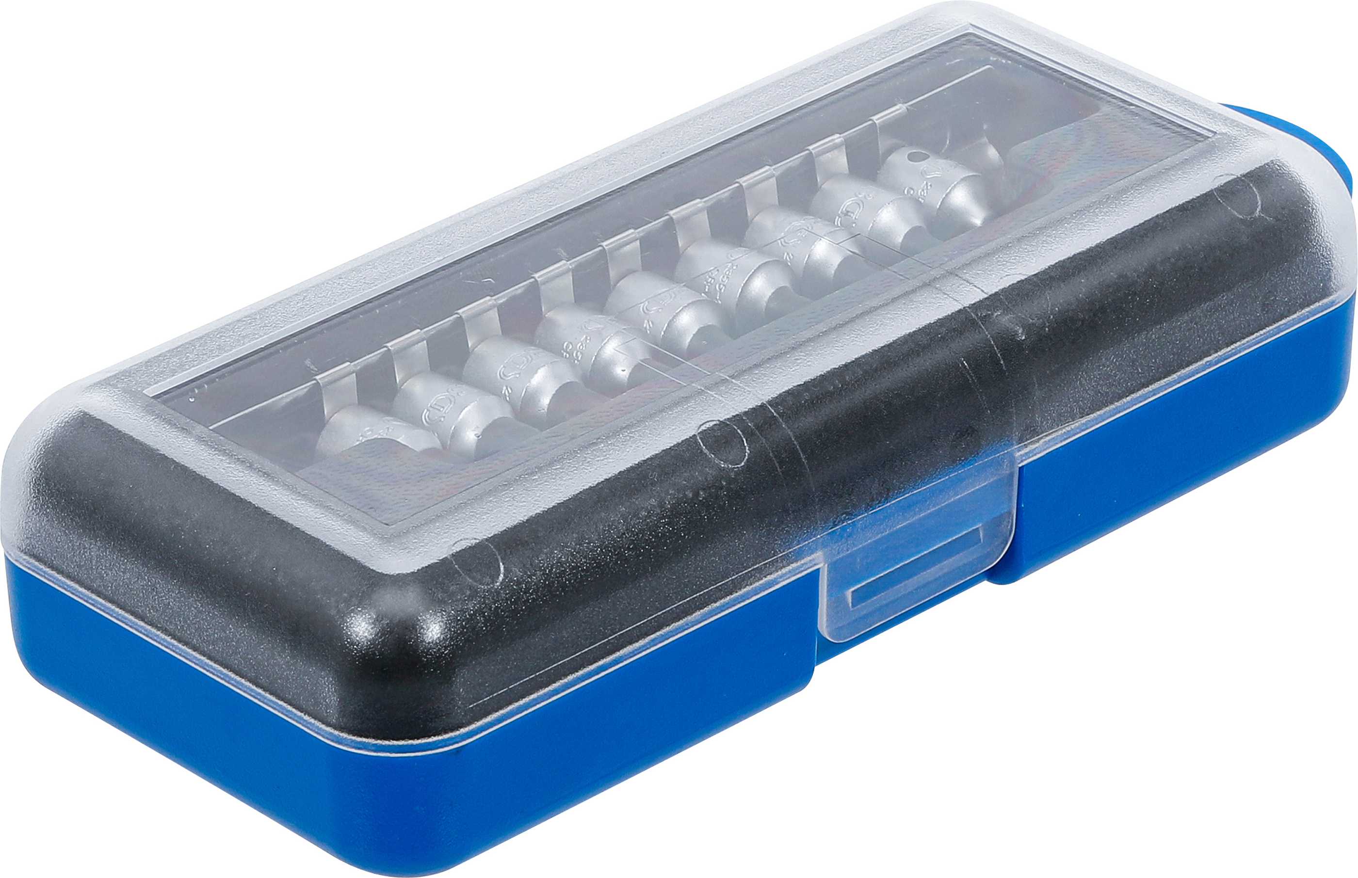 BGS Bit-Einsatz-Satz | Antrieb Innenvierkant 6,3 mm (1/4") | TS-Profil (für Torx Plus) mit Bohrung | 9-tlg.