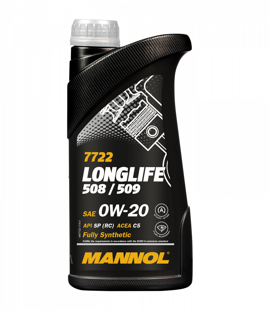 0W-20 Mannol 7722 Longlife 508/509 Motoröl 1 Liter