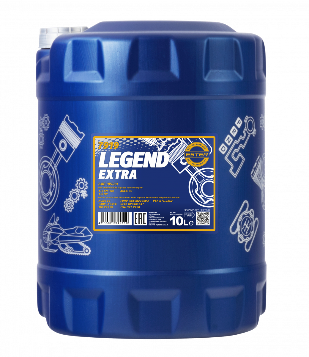 0W-30 Mannol 7919 Legend Extra Motoröl 10 Liter