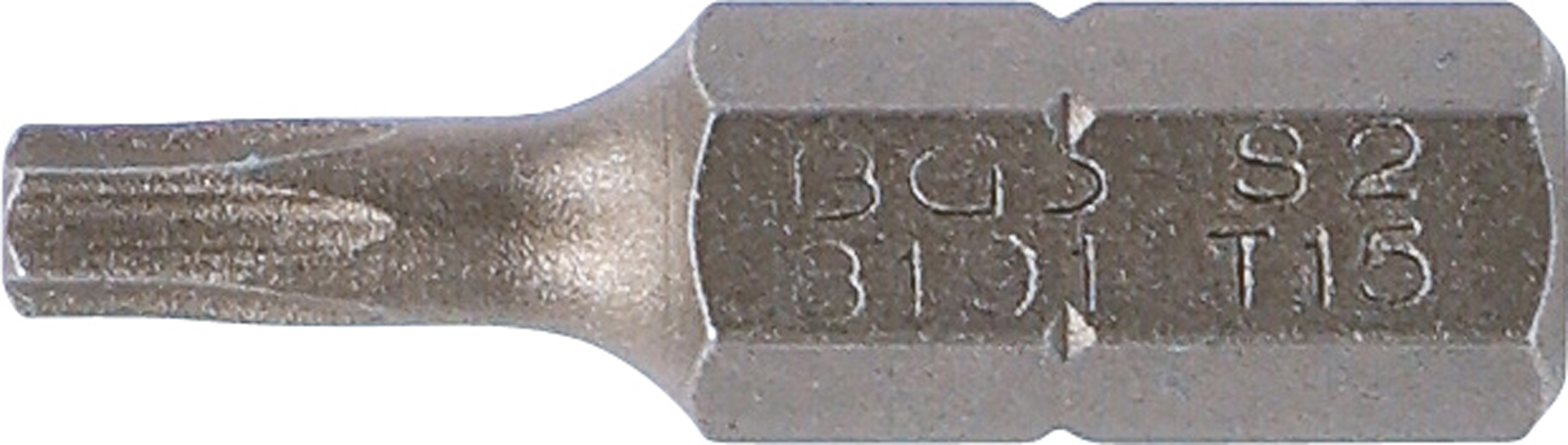 BGS Bit | Länge 25 mm | Antrieb Außensechskant 6,3 mm (1/4") | T-Profil (für Torx) T15