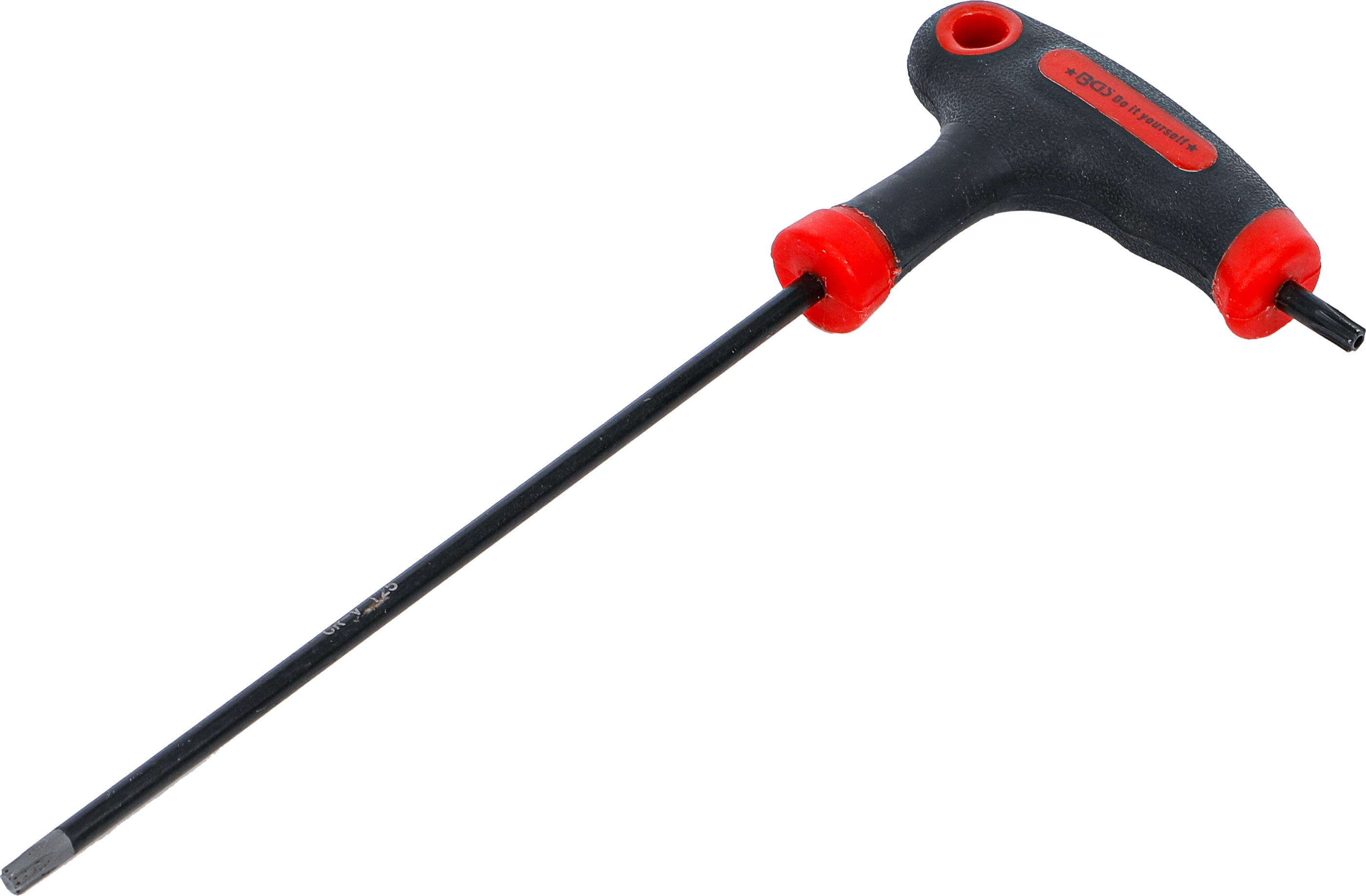 BGS Schraubendreher mit T-Griff und seitlicher Klinge | T-Profil (für Torx) mit/ohne Bohrung T25