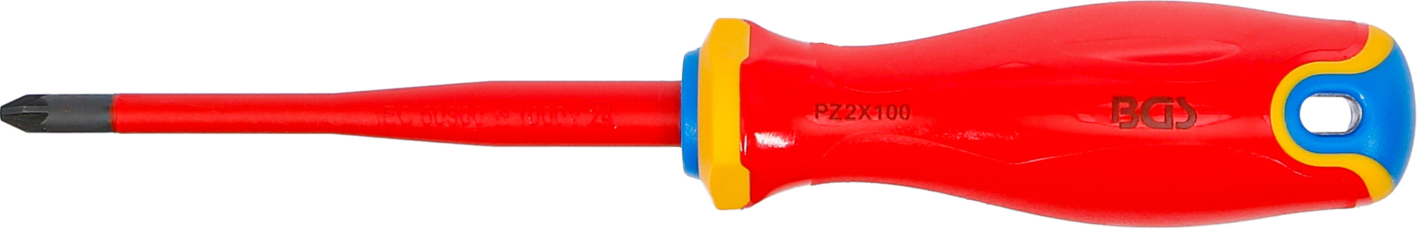 BGS VDE-Schraubendreher | extra dünne Spitze | Kreuzschlitz PZ2