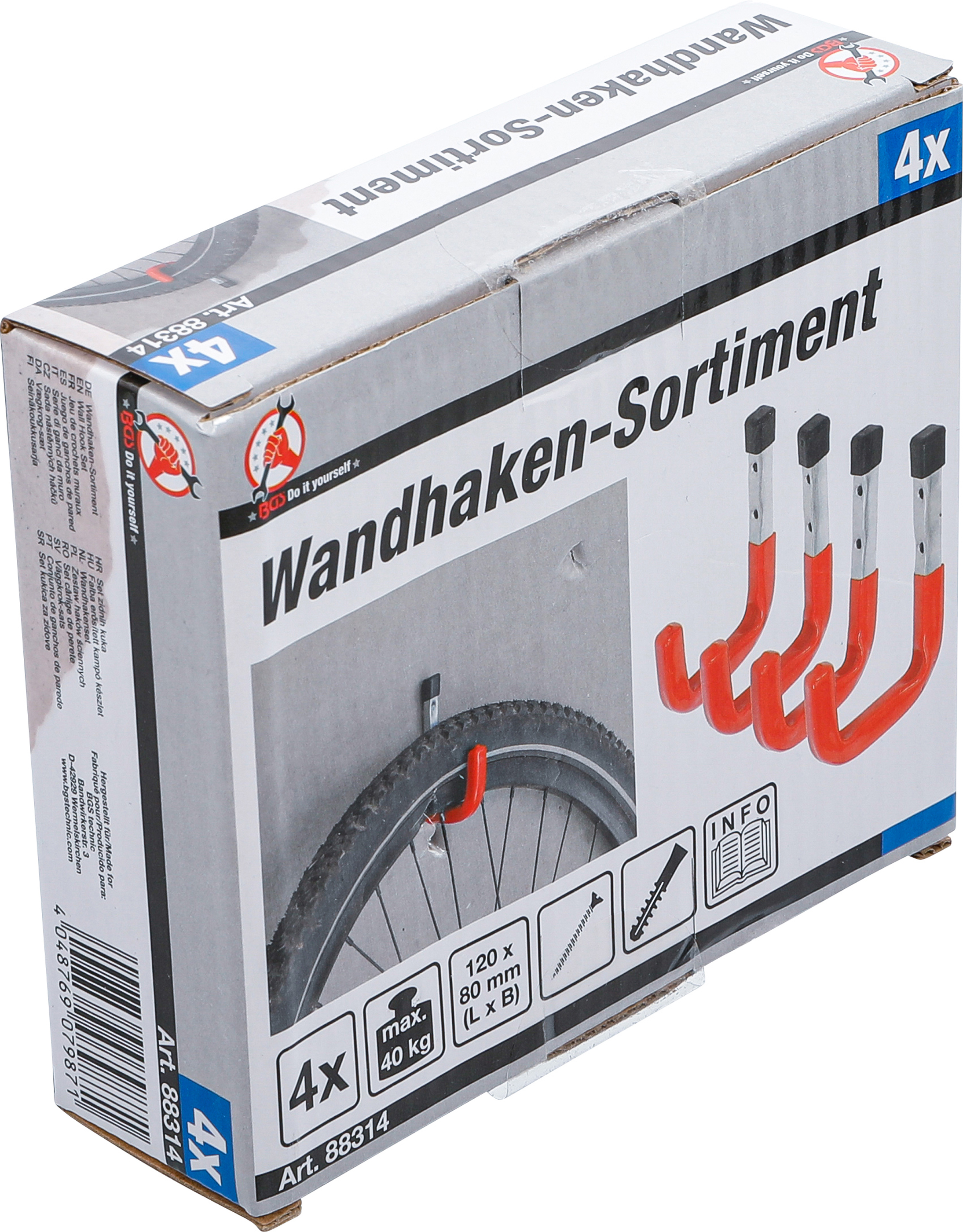 BGS Wandhaken-Satz | 4-tlg.