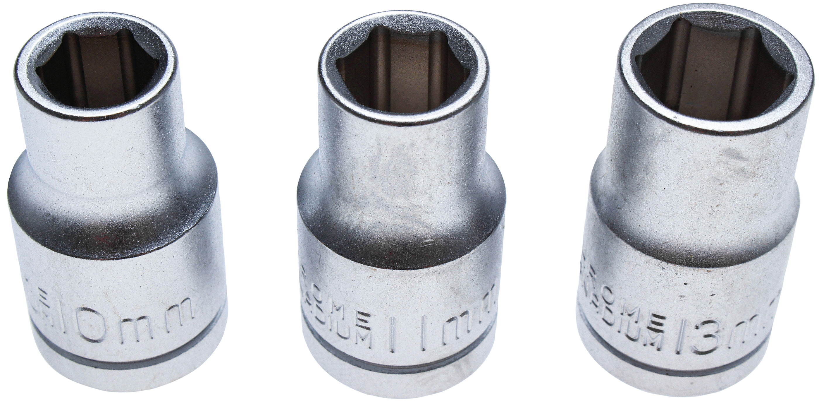 BGS Steckschlüsseleinsatz-Satz | Antrieb 12,5 mm (1/2") | SW 10 - 11 - 13 mm | 3-tlg.