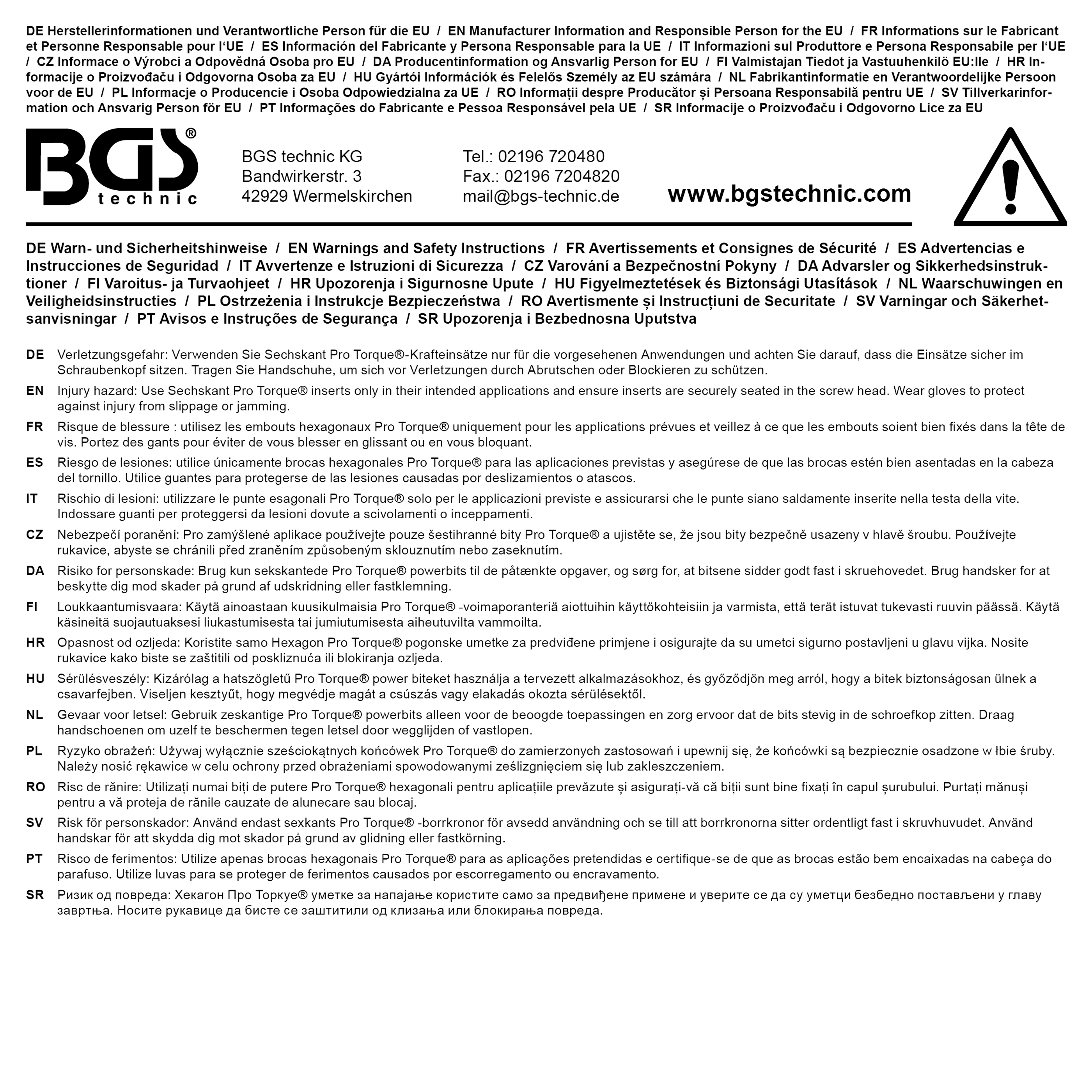 BGS Kraft-Steckschlüssel-Einsatz Sechskant | Antrieb Innenvierkant 20 mm (3/4") | SW 36 mm