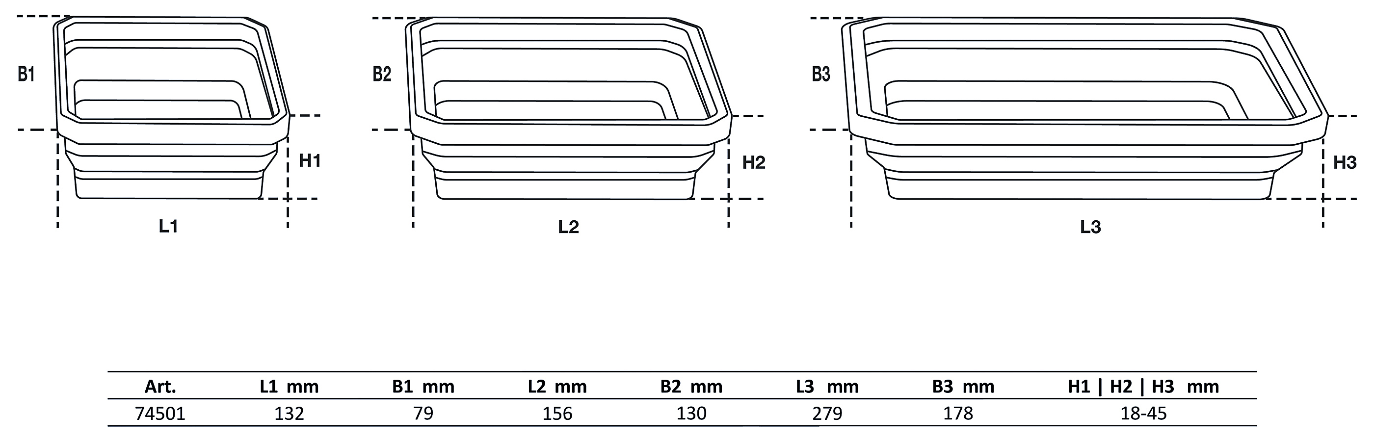 BGS Magnet-Haftschalen-Satz | Silikon | faltbar | 3-tlg.
