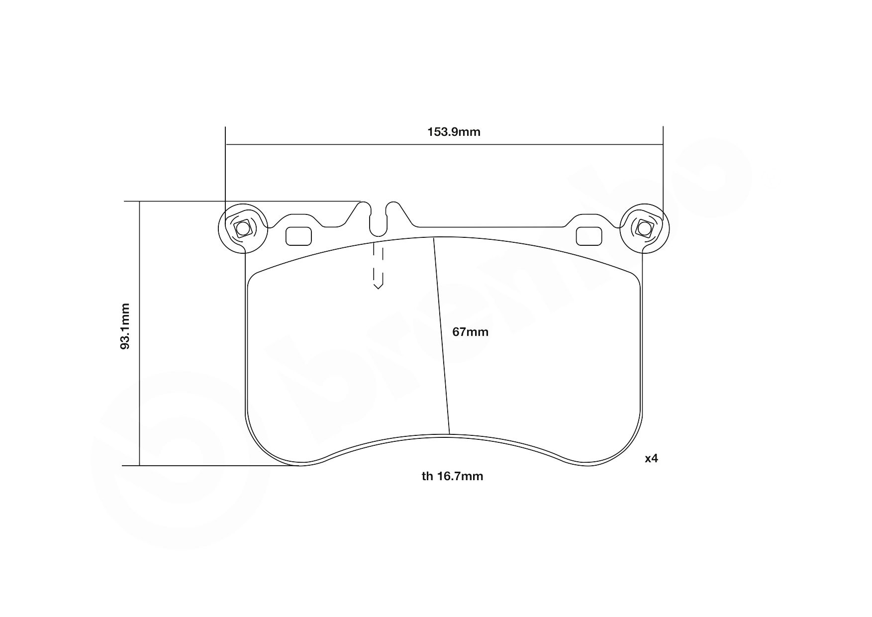 Hochleistungs-Bremsbelagsatz