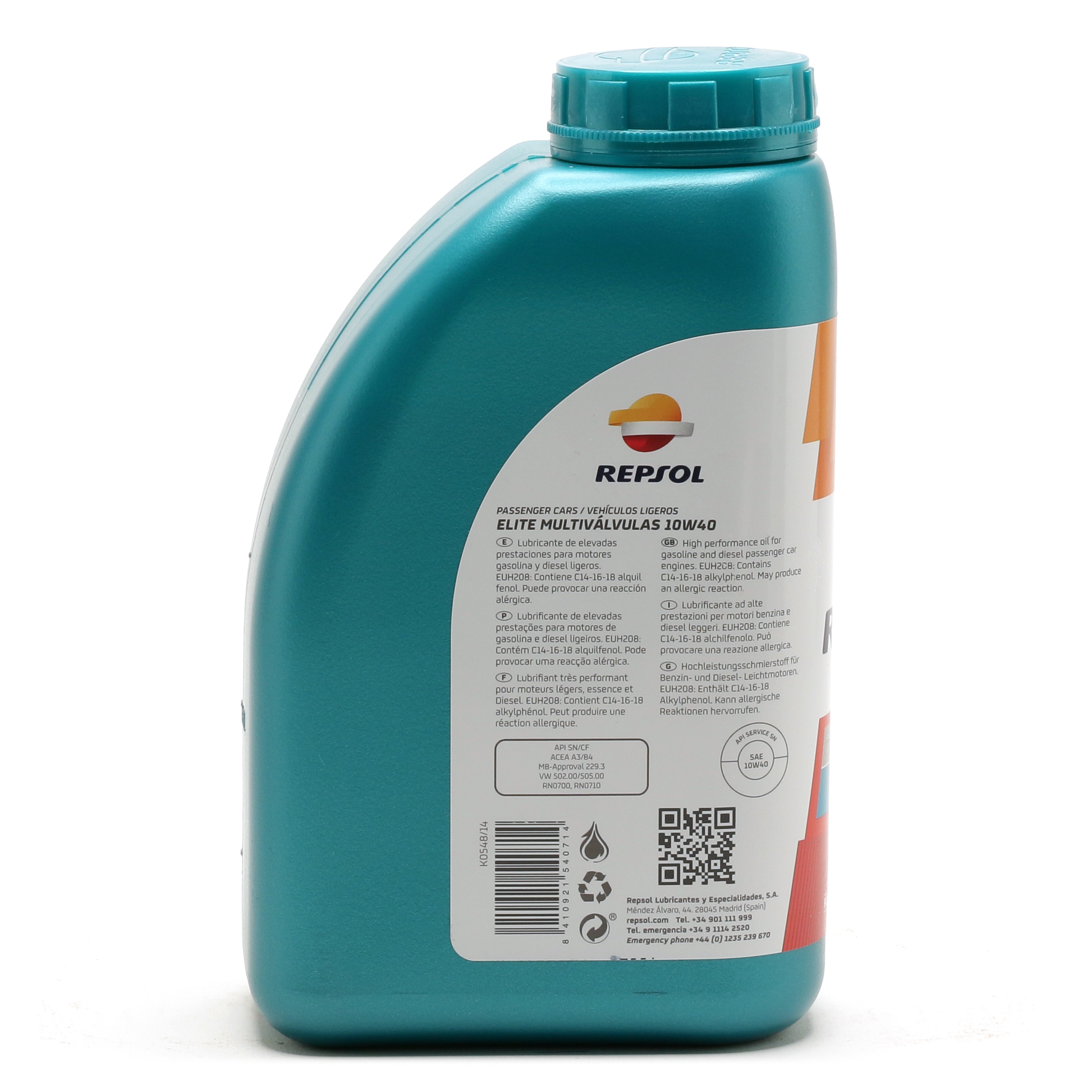 10W-40 Repsol Elite Multivalvulas Motoröl 1 Liter