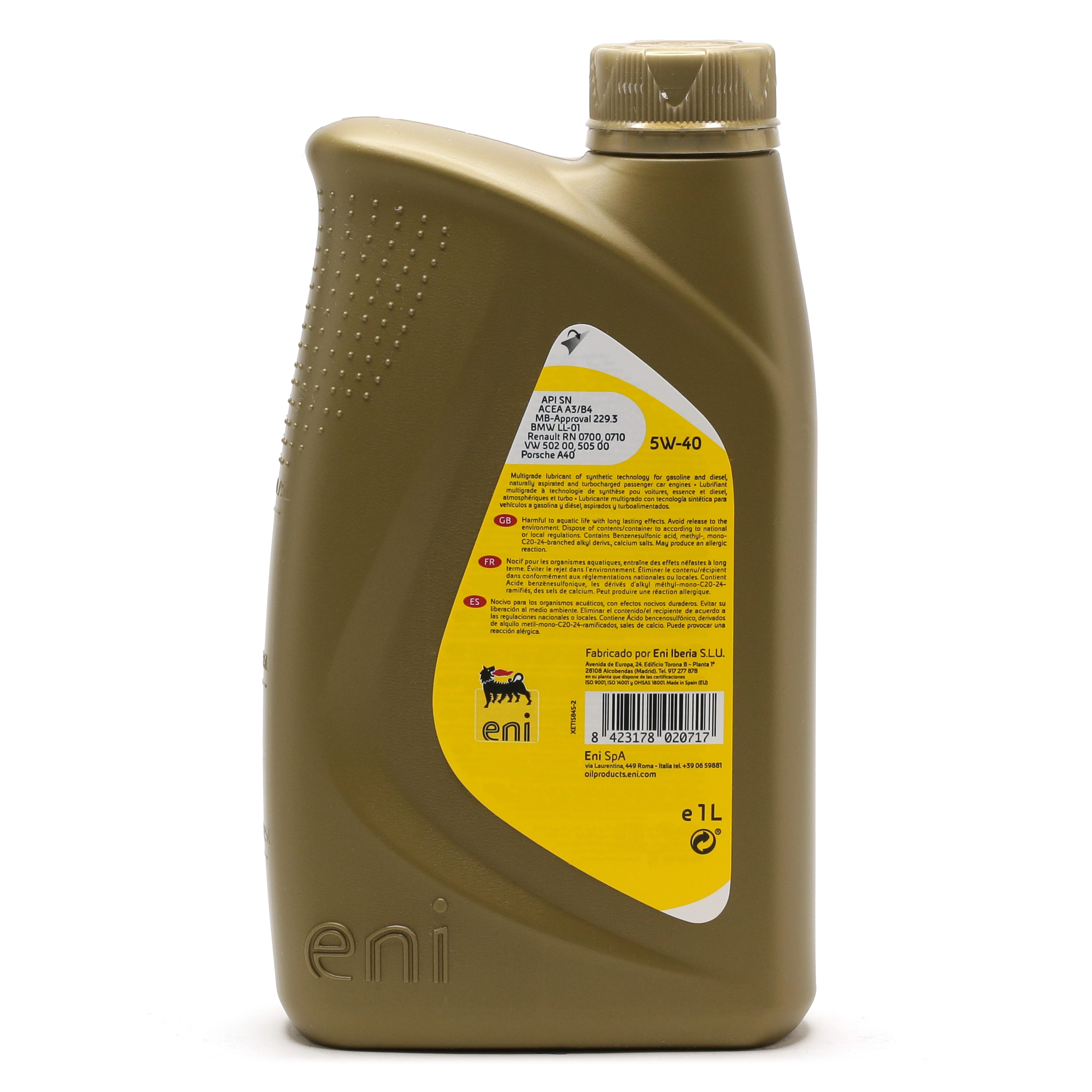 5W-40 Eni i-Sint Motoröl 1 Liter