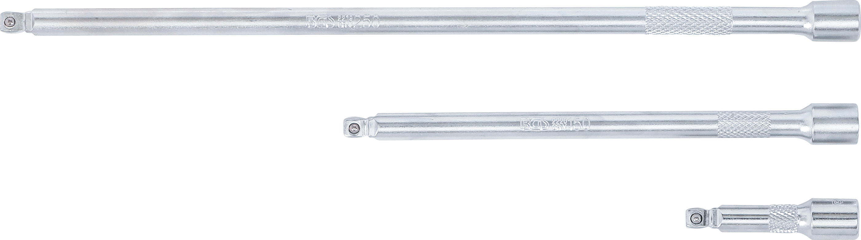BGS Kippverlängerungs-Satz | 6,3 mm (1/4") | 50 / 150 / 250 mm | 3-tlg.